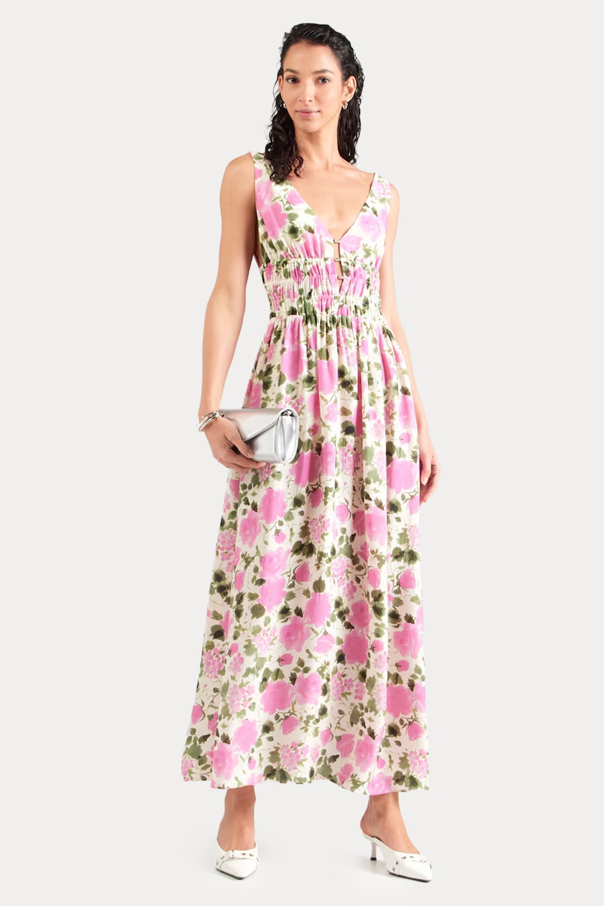 Liu Jo Regular Fit Çiçek Desenli Maxi Elbise