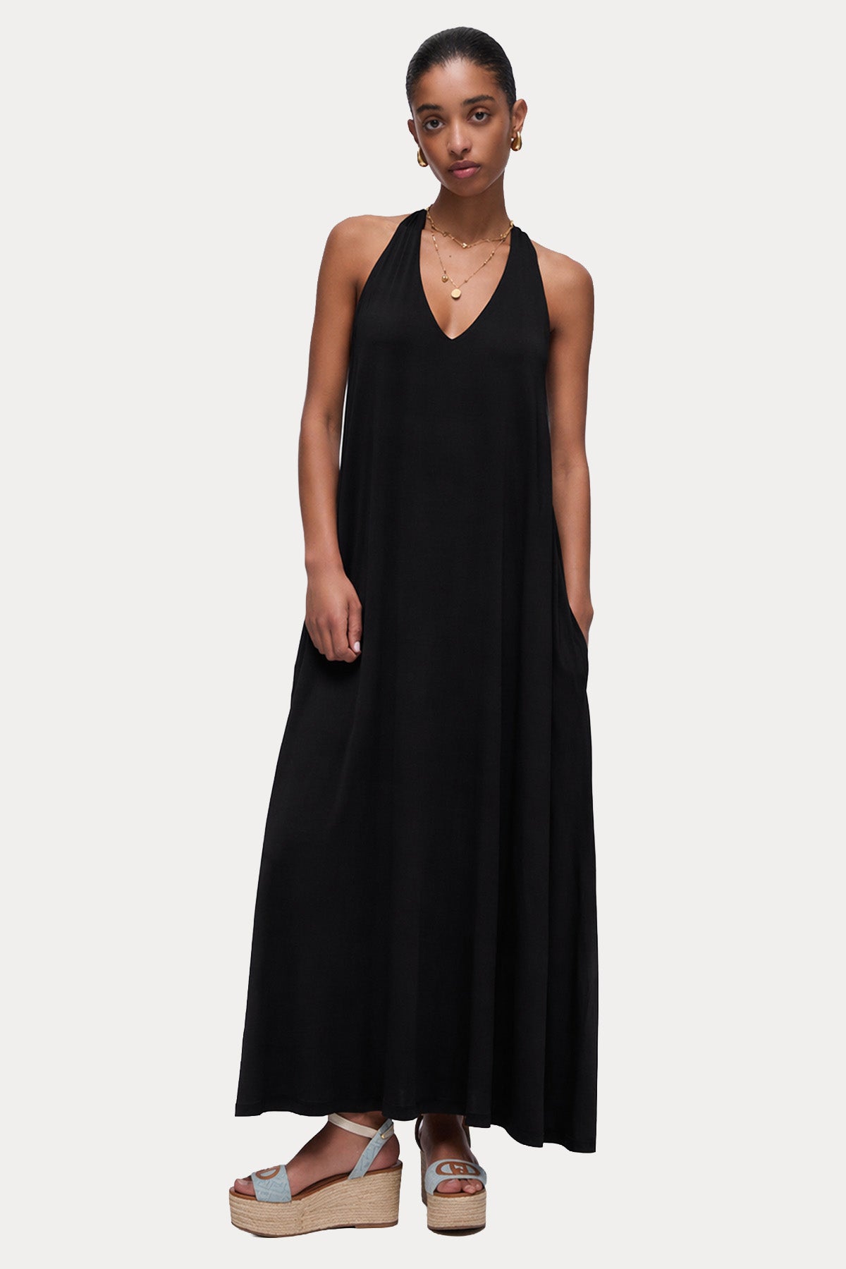 Liu Jo Relaxed Fit Streç Maxi Elbise-Elbise-Libas
