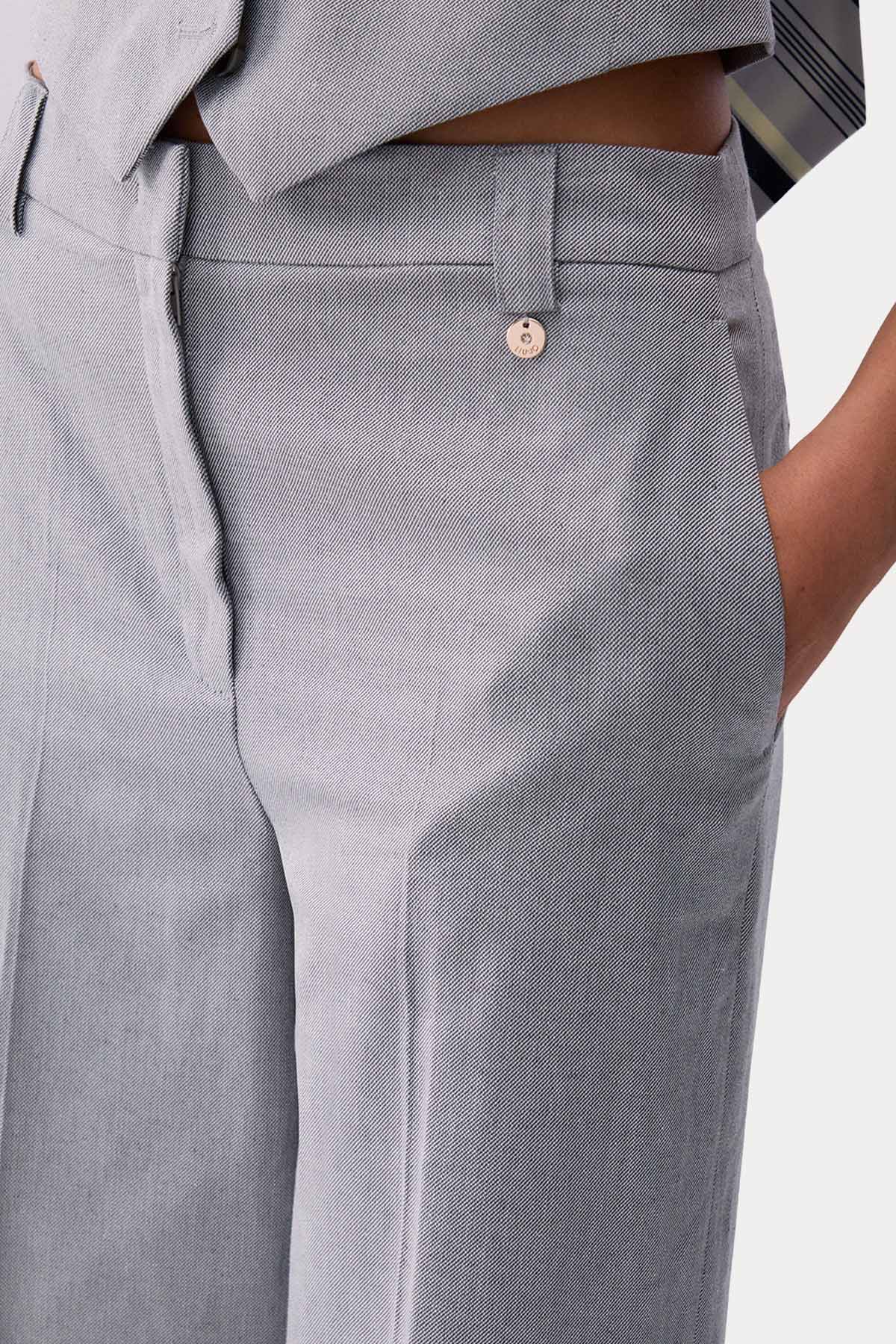 Liu Jo Straight Fit Yandan Cepli Melanj Pantolon-Pantolon-Libas
