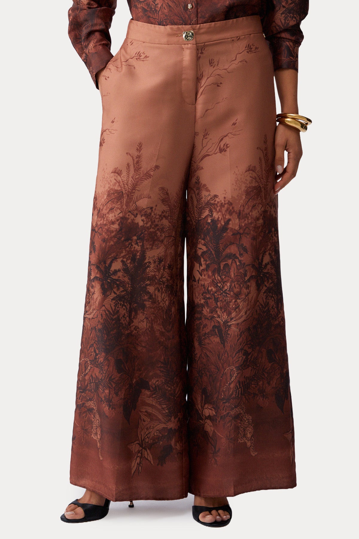 Liu Jo Relaxed Fit Desenli Saten Pantolon