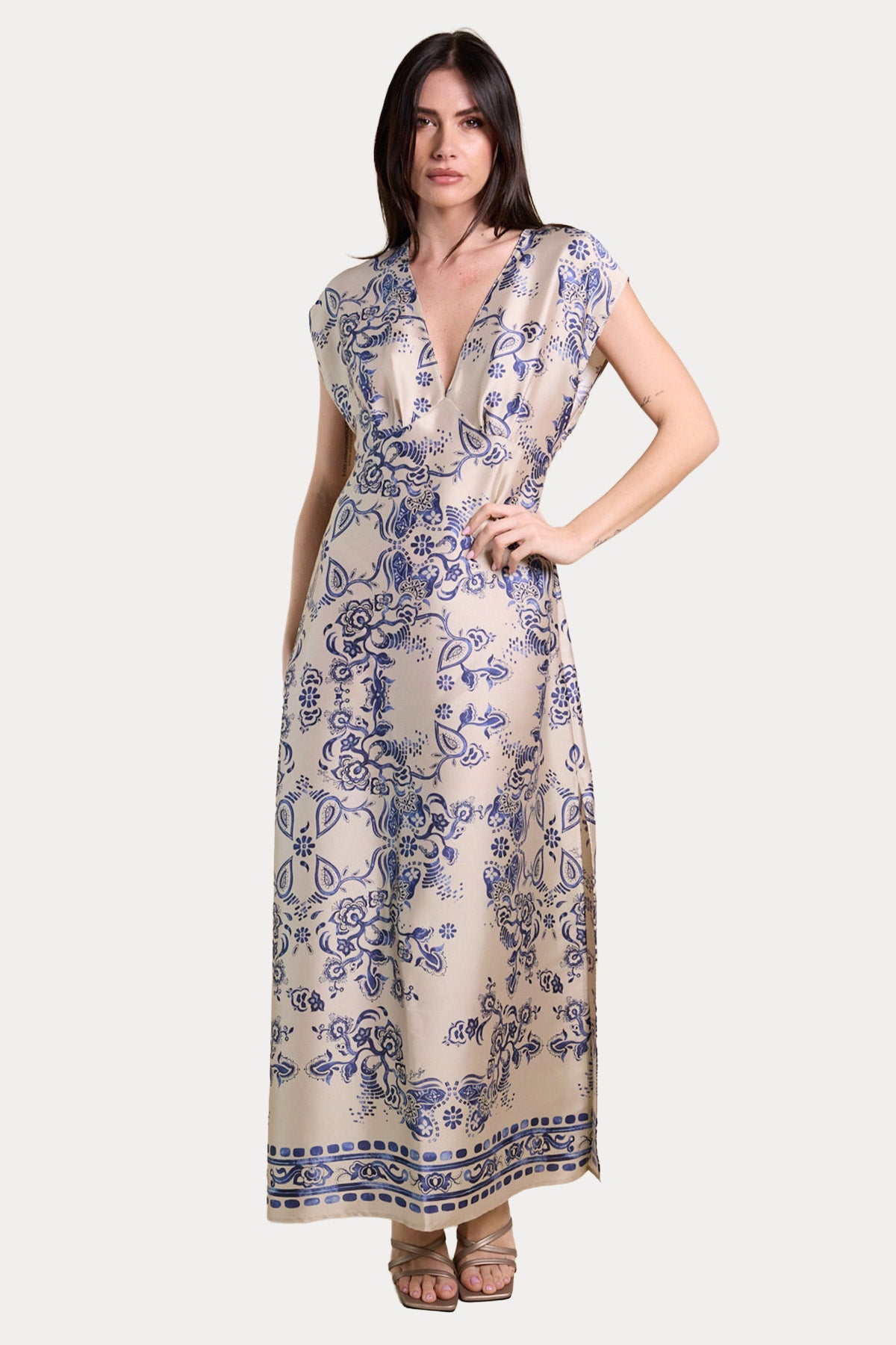 Liu Jo Relaxed Fit Desenli Midi Elbise