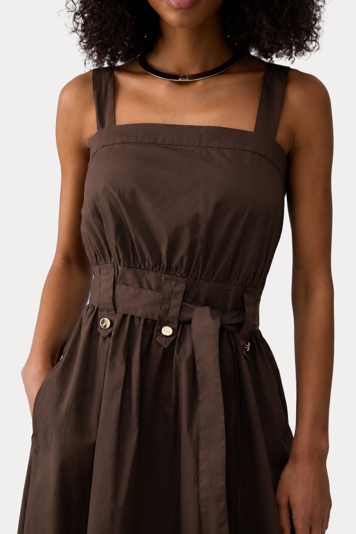 Liu Jo Relaxed Fit Kemerli Maxi Elbise