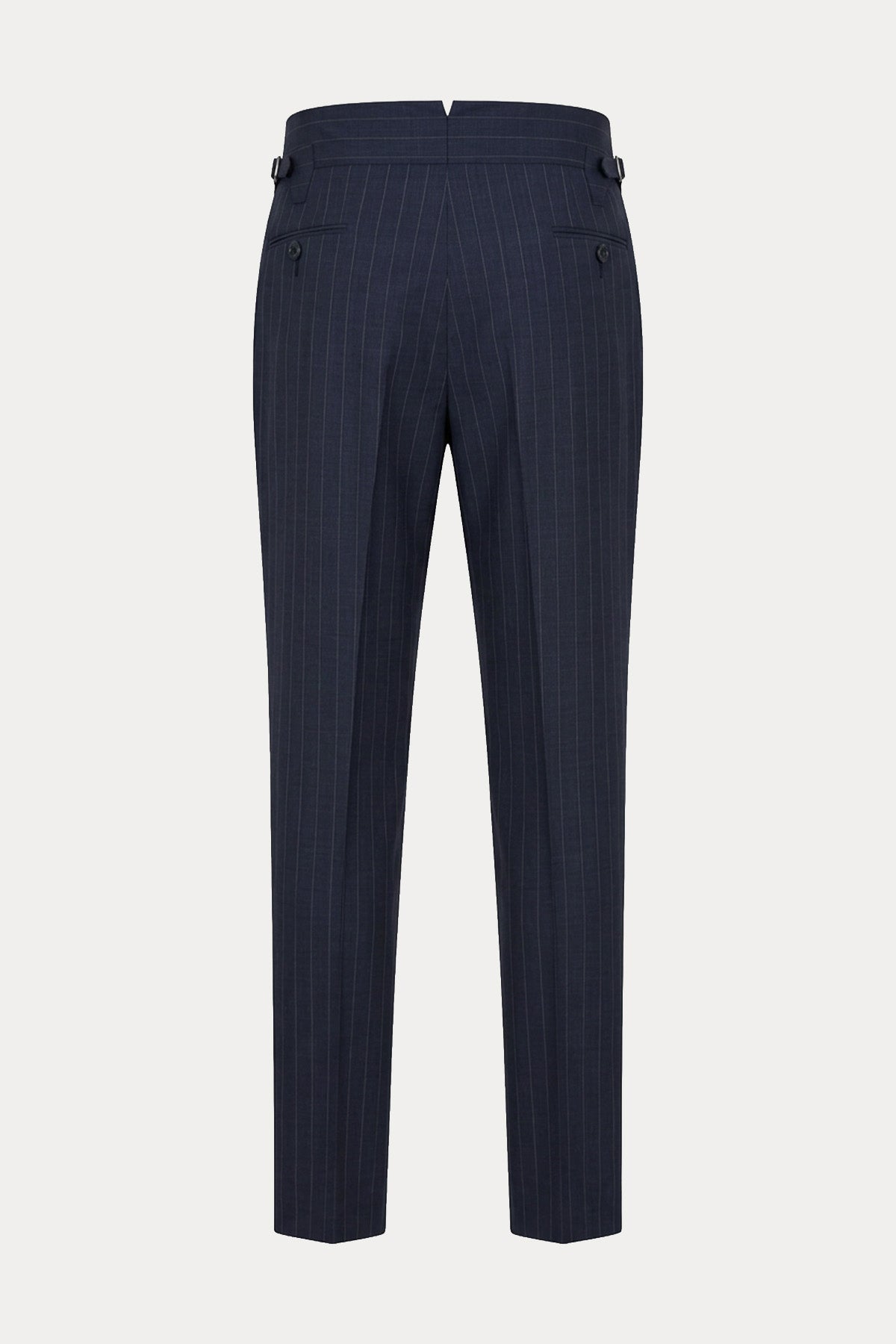 The Gigi Regular Fit Kemerli Tek Pile Çizgili Pantolon-Pantolon-Libas