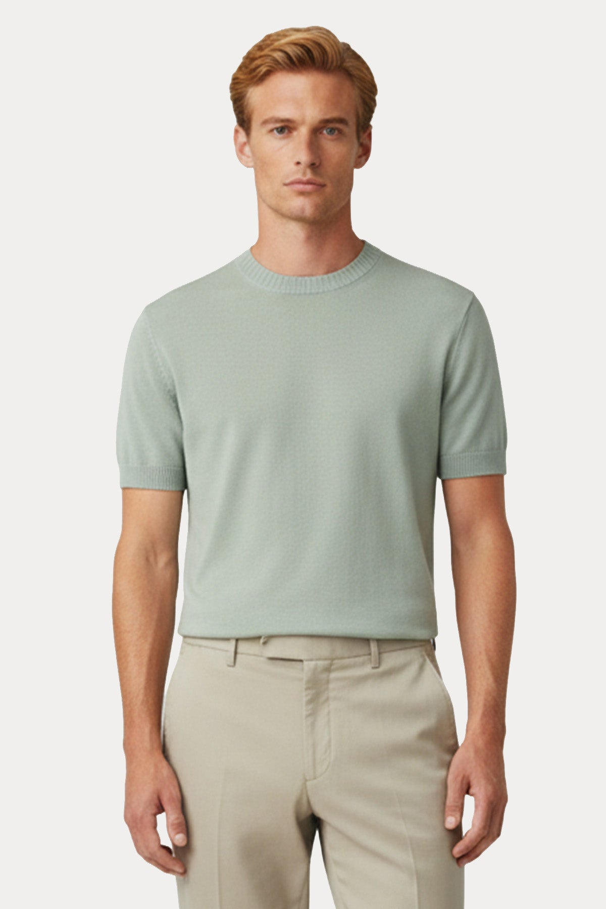 Gran Sasso Regular Fit Yuvarlak Yaka İnce Örgü Triko