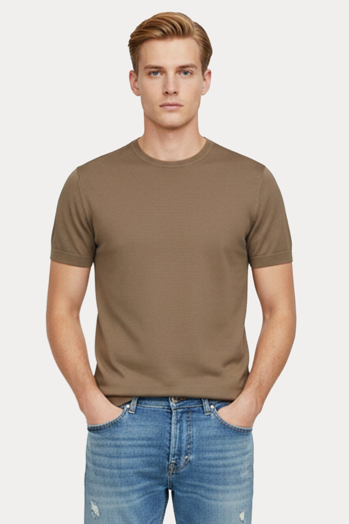 Gran Sasso Regular Fit Yuvarlak Yaka T-shirt