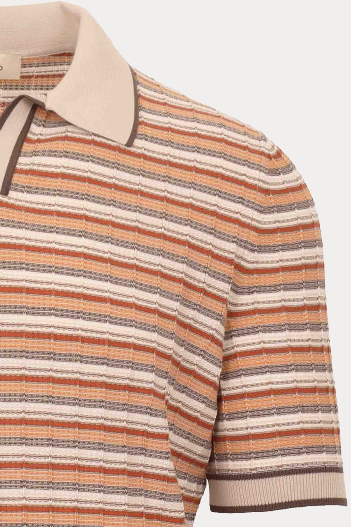 Gran Sasso Regular Fit Polo Yaka İnce Örgü Triko-Triko-Libas