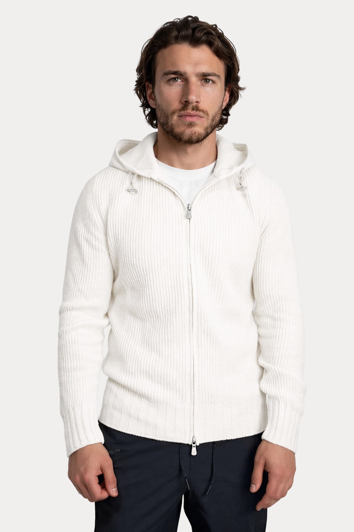Gran Sasso Regular Fit Kapüşonlu Örgü Ceket-Ceket-Libas