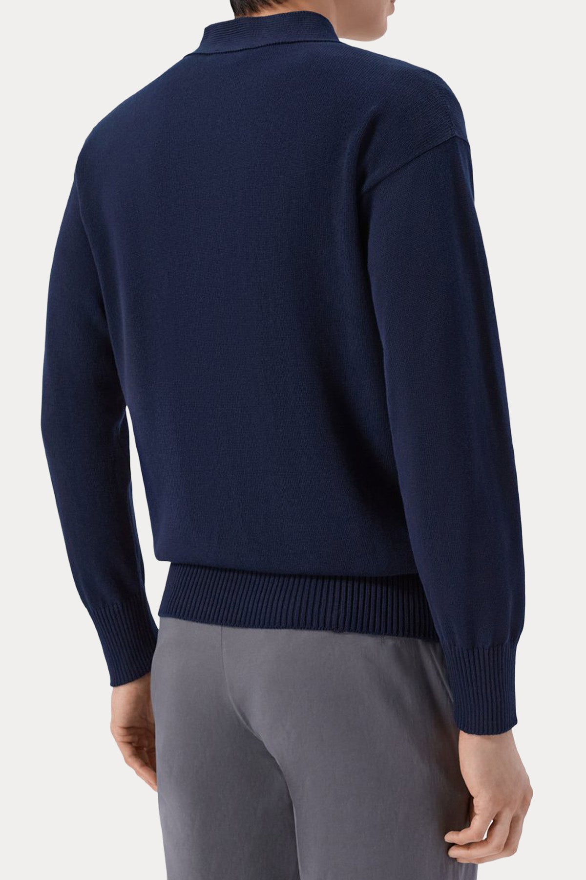 Gran Sasso Comfort Fit V Yaka İnce Örgü Triko Ceket-Ceket-Libas