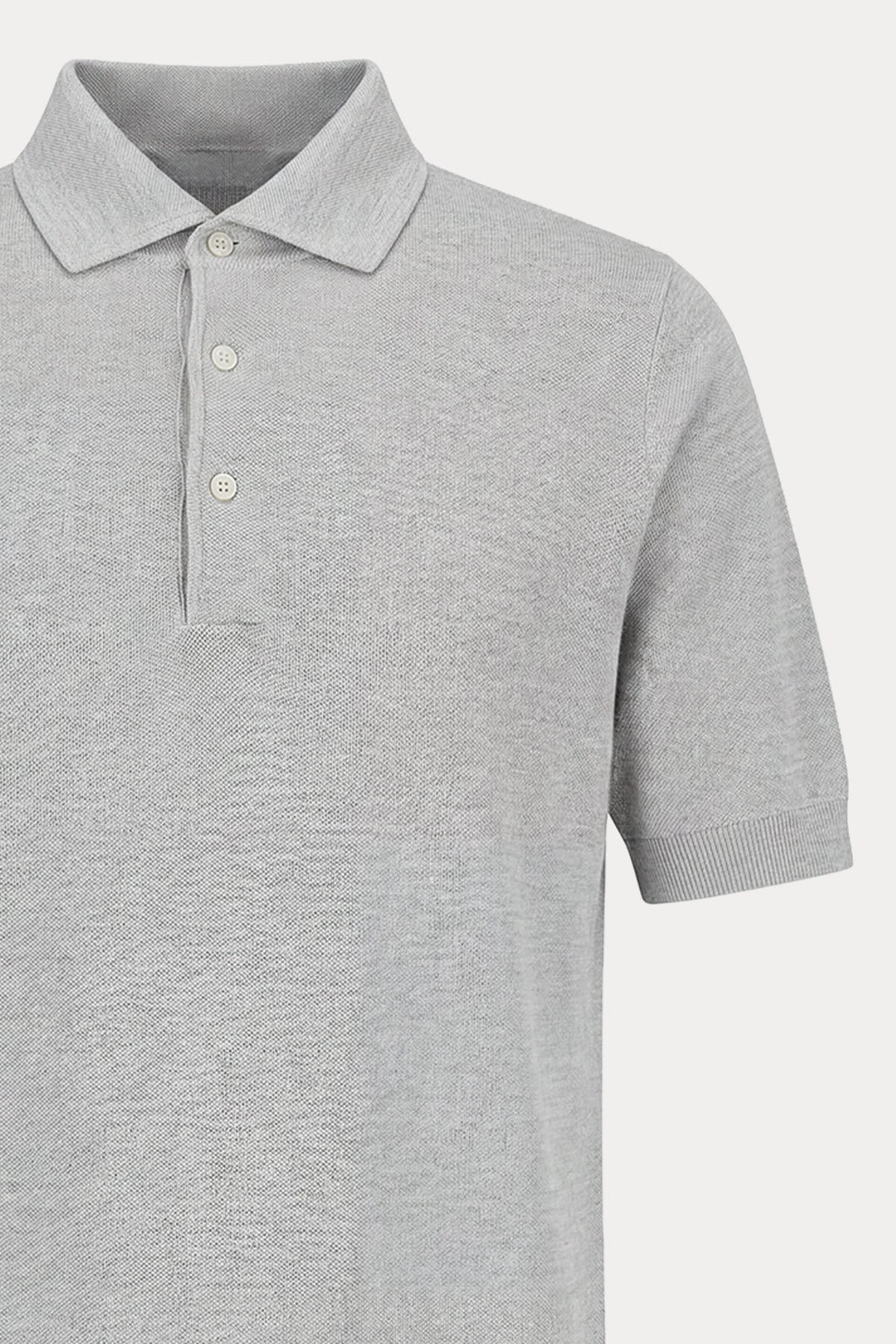 Gran Sasso Regular Fit Polo Yaka İpek T-shirt-T-shirt-Libas