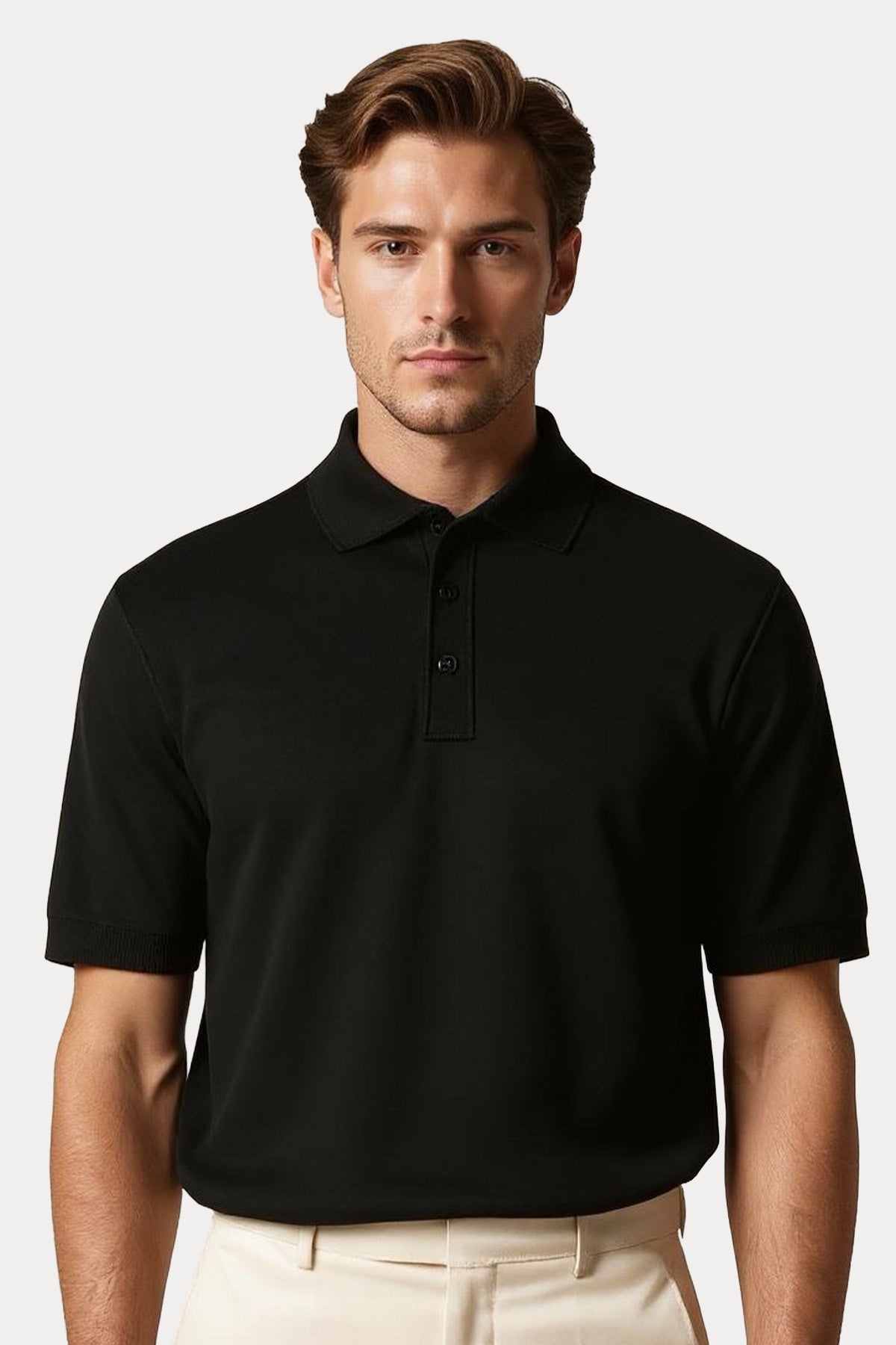Gran Sasso Regular Fit Polo Yaka İpek T-shirt