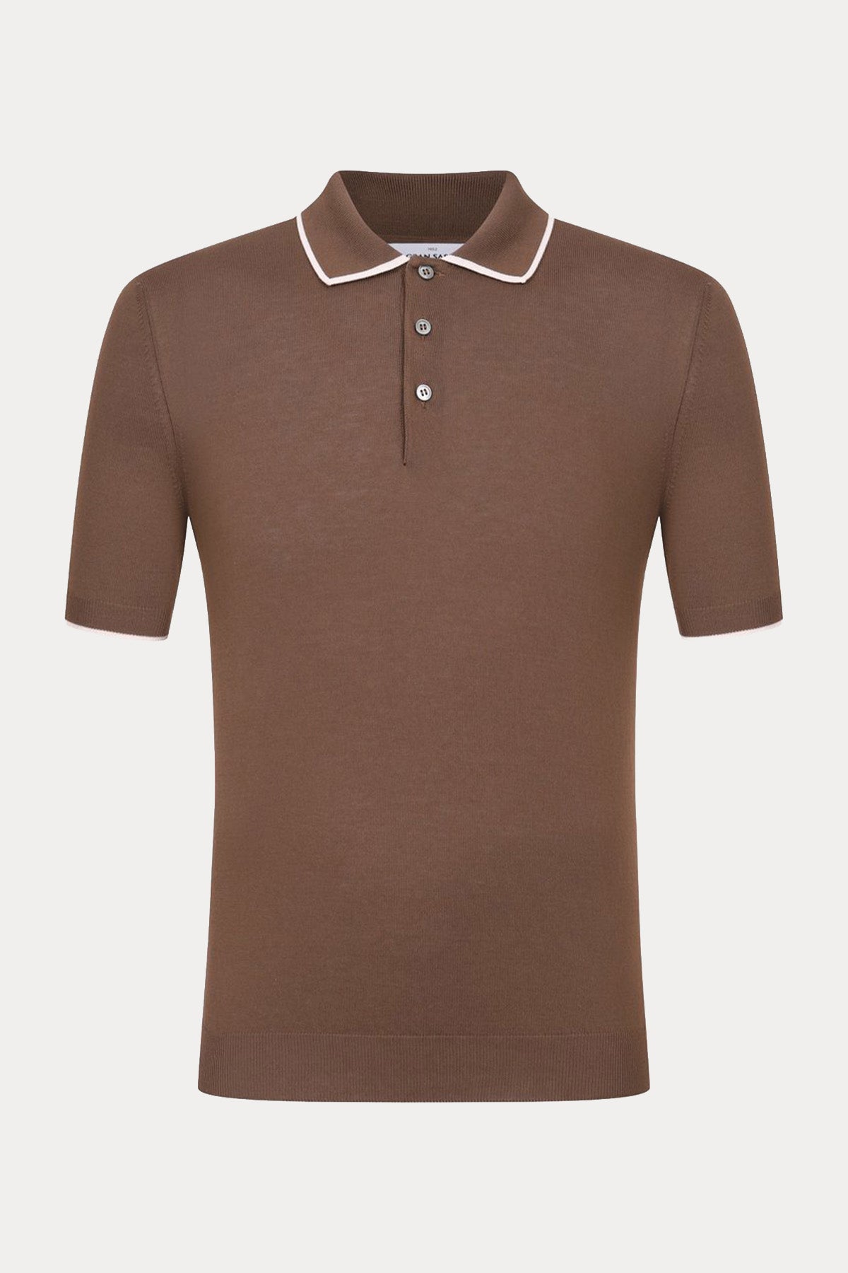 Gran Sasso Regular Fit Polo Yaka İnce Örgü Triko-Triko-Libas