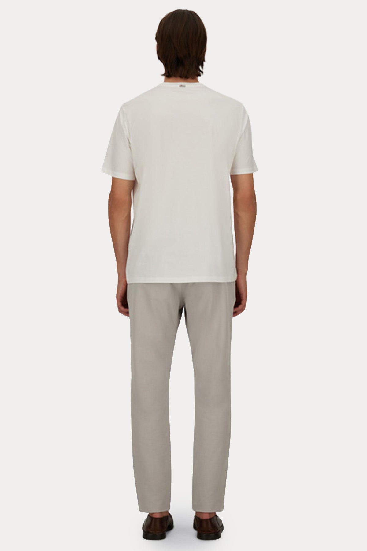 Herno Regular Fit Dokulu Kumaş Tek Pile Beli Lastikli Pantolon