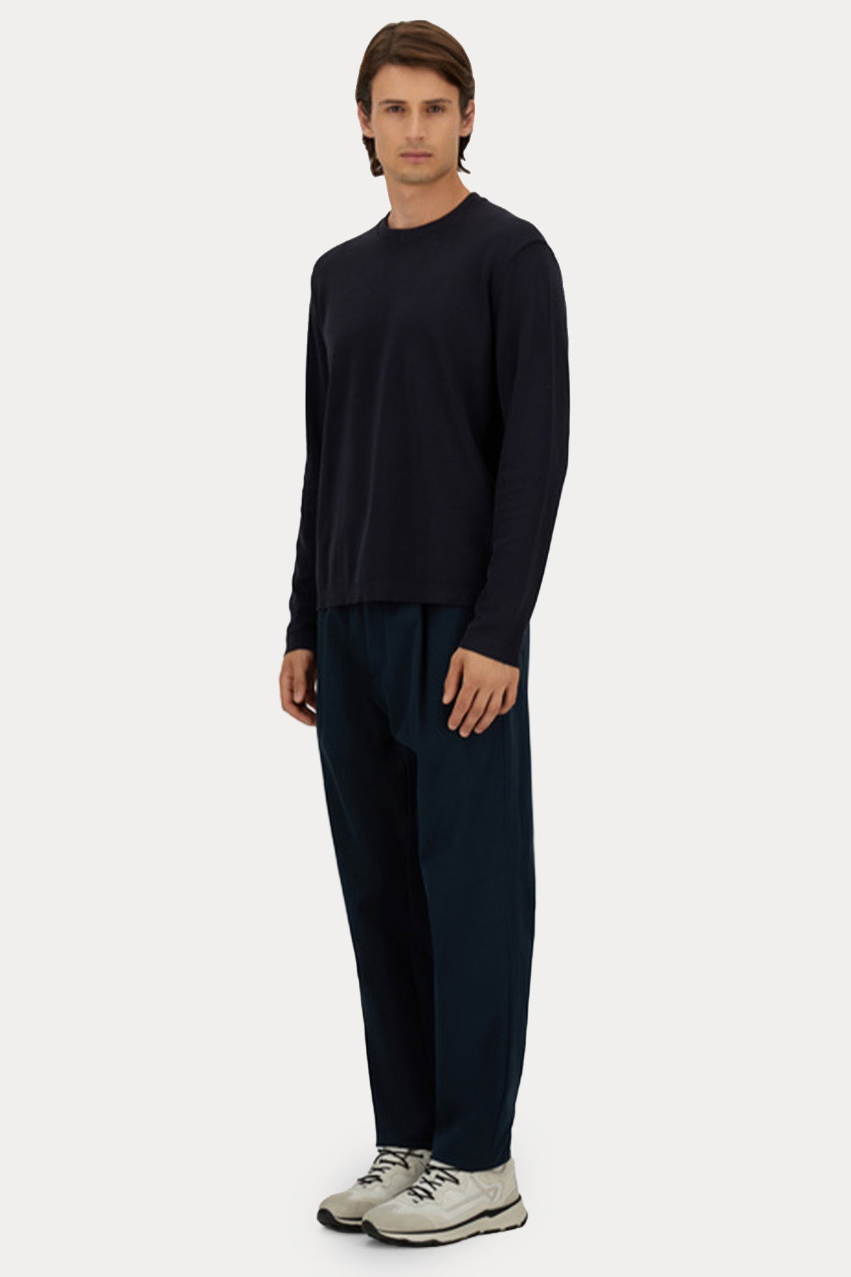 Herno Regular Fit Beli Lastikli Tek Pile Yandan Cepli Pantolon