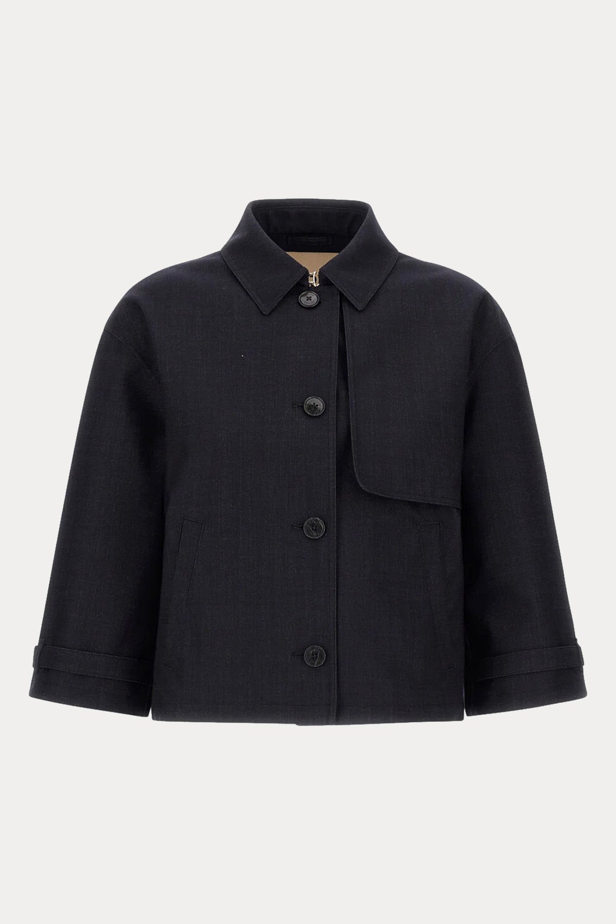 Herno Boxy Fit Dokulu Yün Ceket