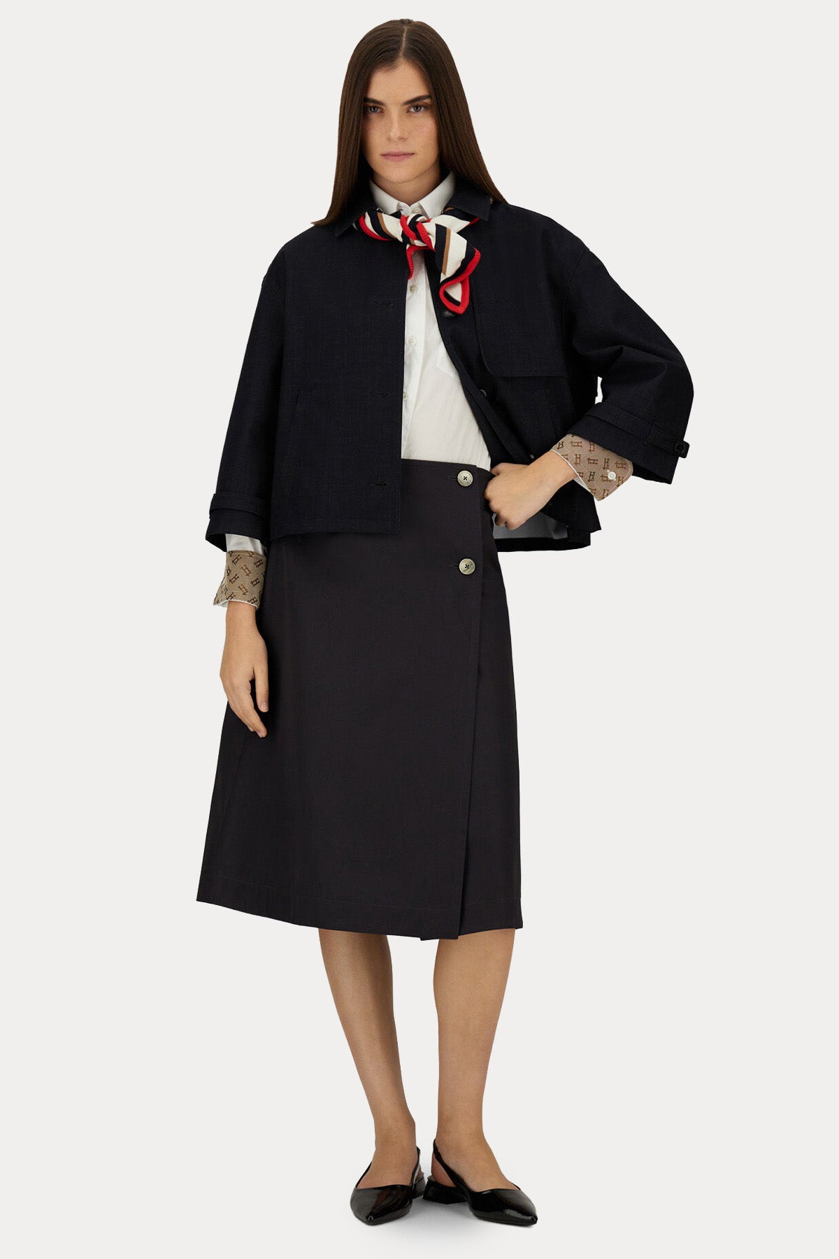 Herno Boxy Fit Dokulu Yün Ceket