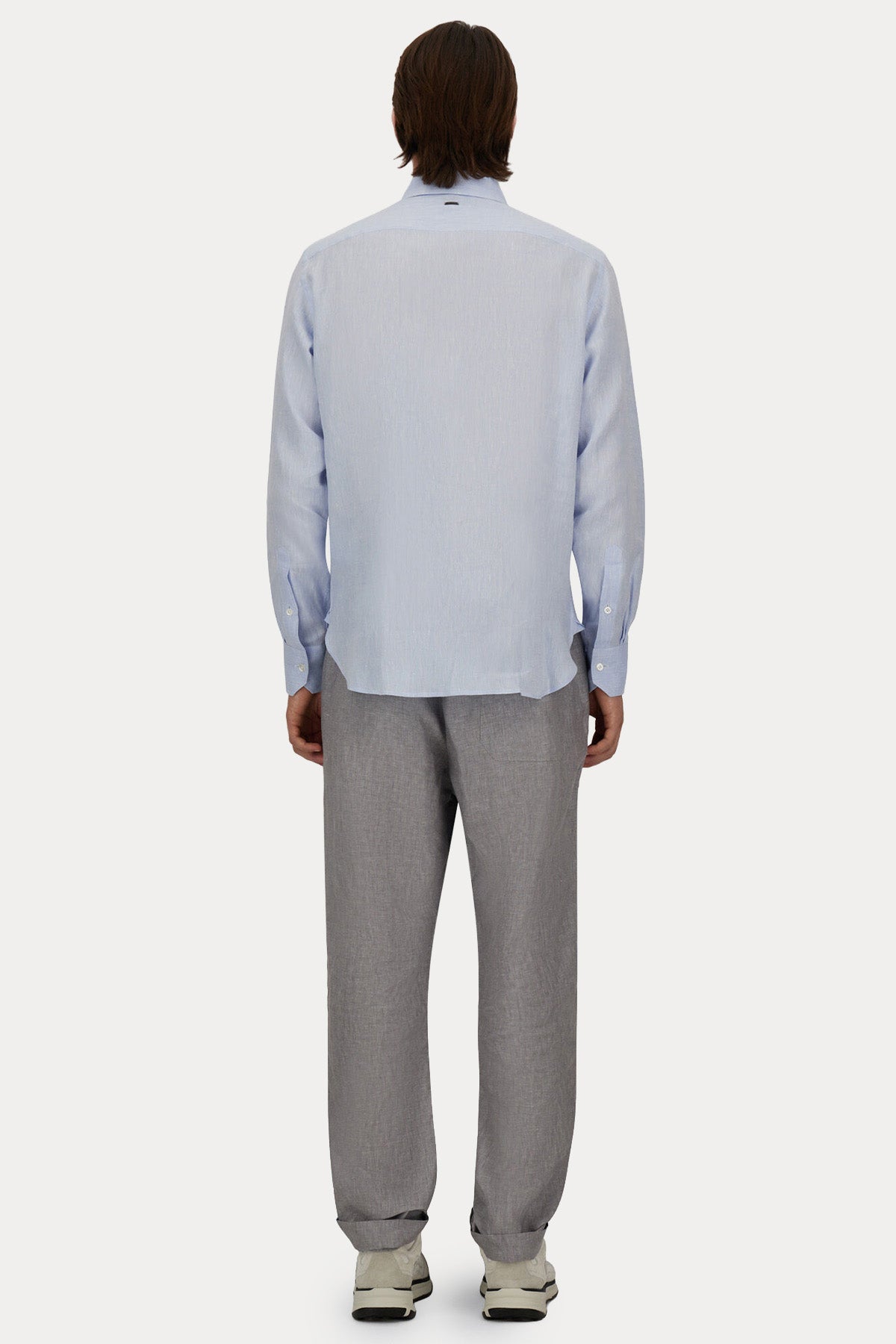 Herno Regular Fit Tek Pile Beli Lastikli Keten Pantolon-Pantolon-Libas