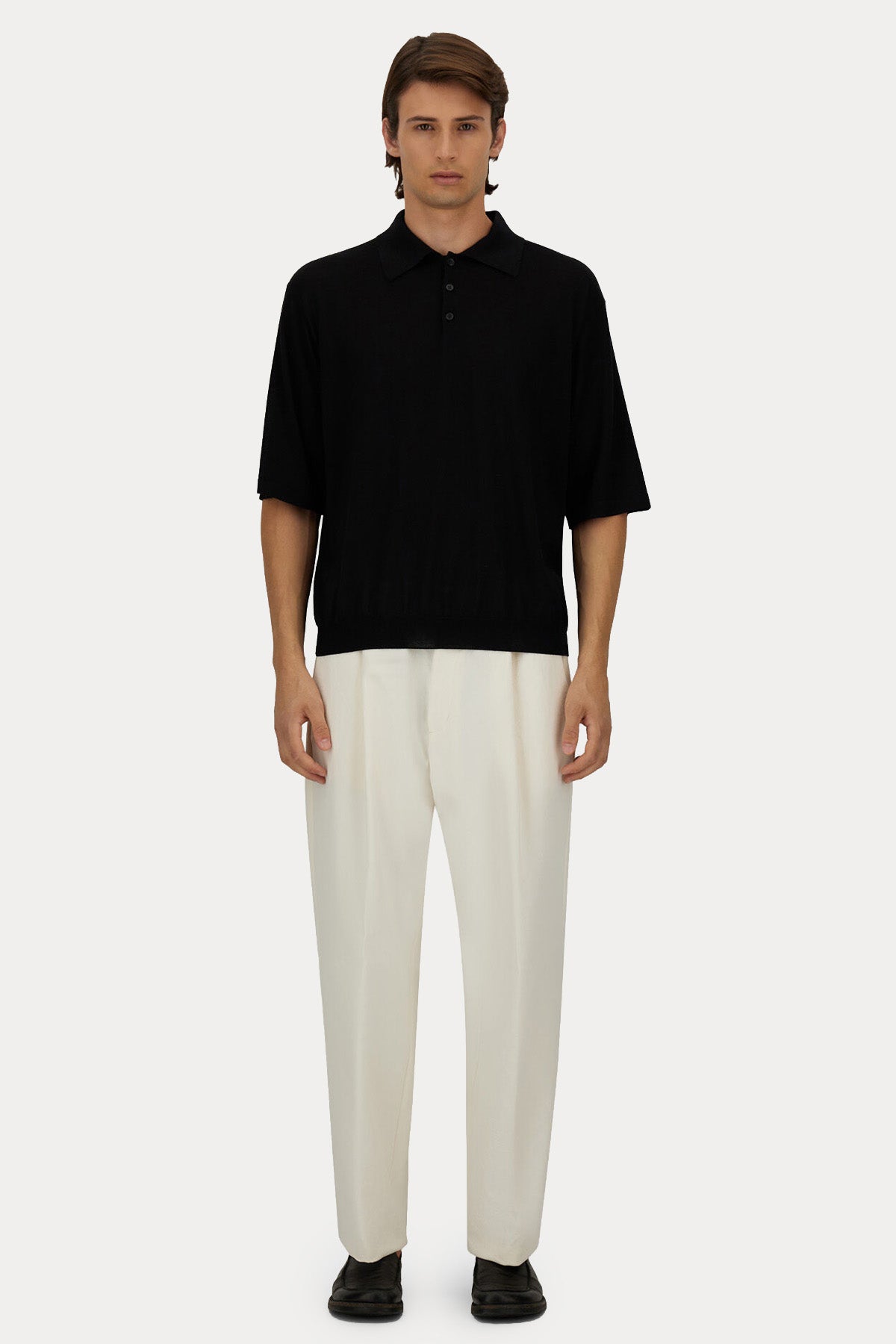 Herno Relaxed Fit Beli Lastikli Tek Pile Pantolon-Pantolon-Libas