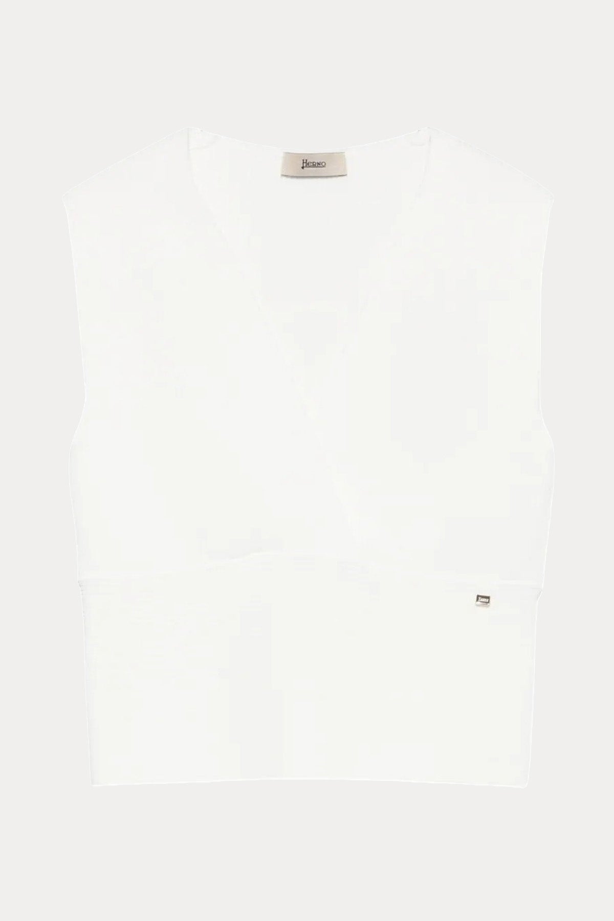 Herno Slim Fit Derin V Yaka Streç Bluz-Bluz-Libas