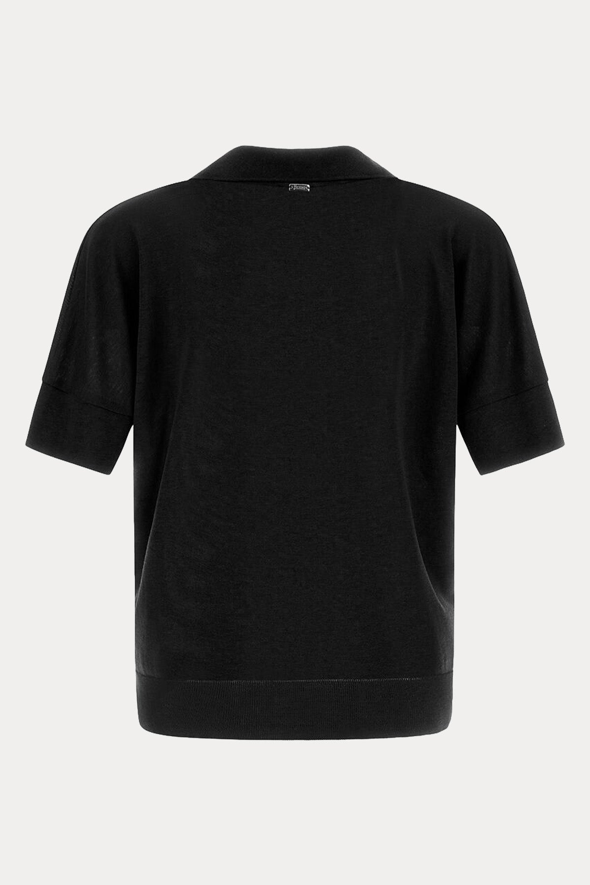 Herno Regular Fit Polo V Yaka İnce Örgü T-shirt-T-shirt-Libas