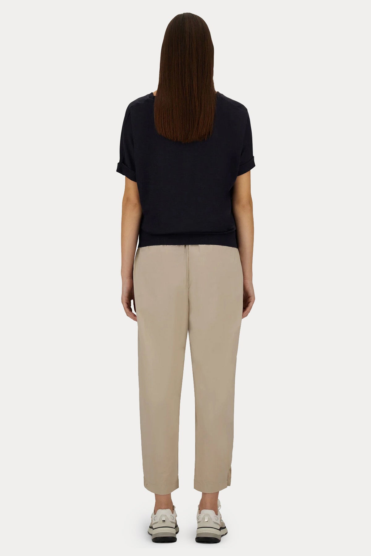 Herno Relaxed Fit Beli Lastikli Streç Pantolon-Pantolon-Libas