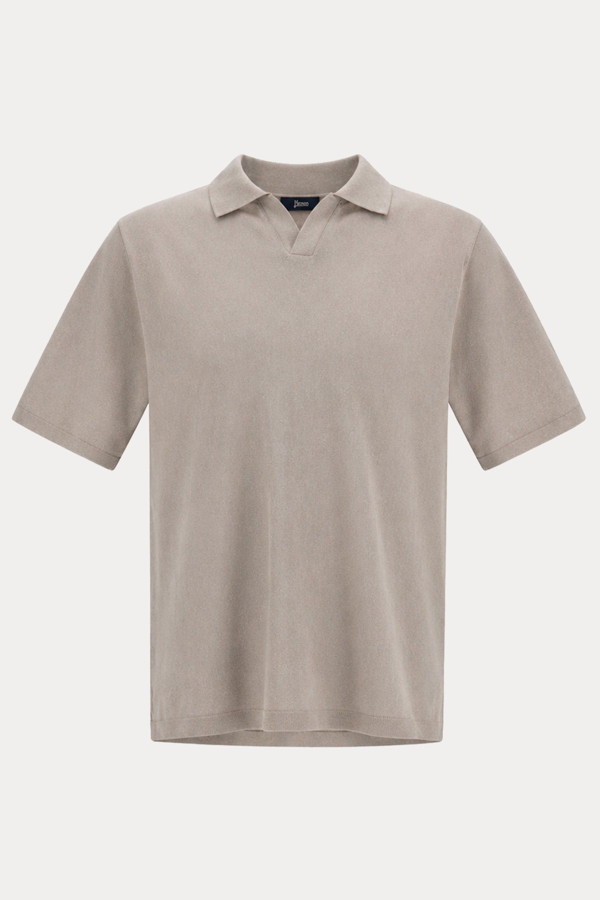 Herno Regular Fit Polo Yaka İnce Örgü T-shirt-T-shirt-Libas
