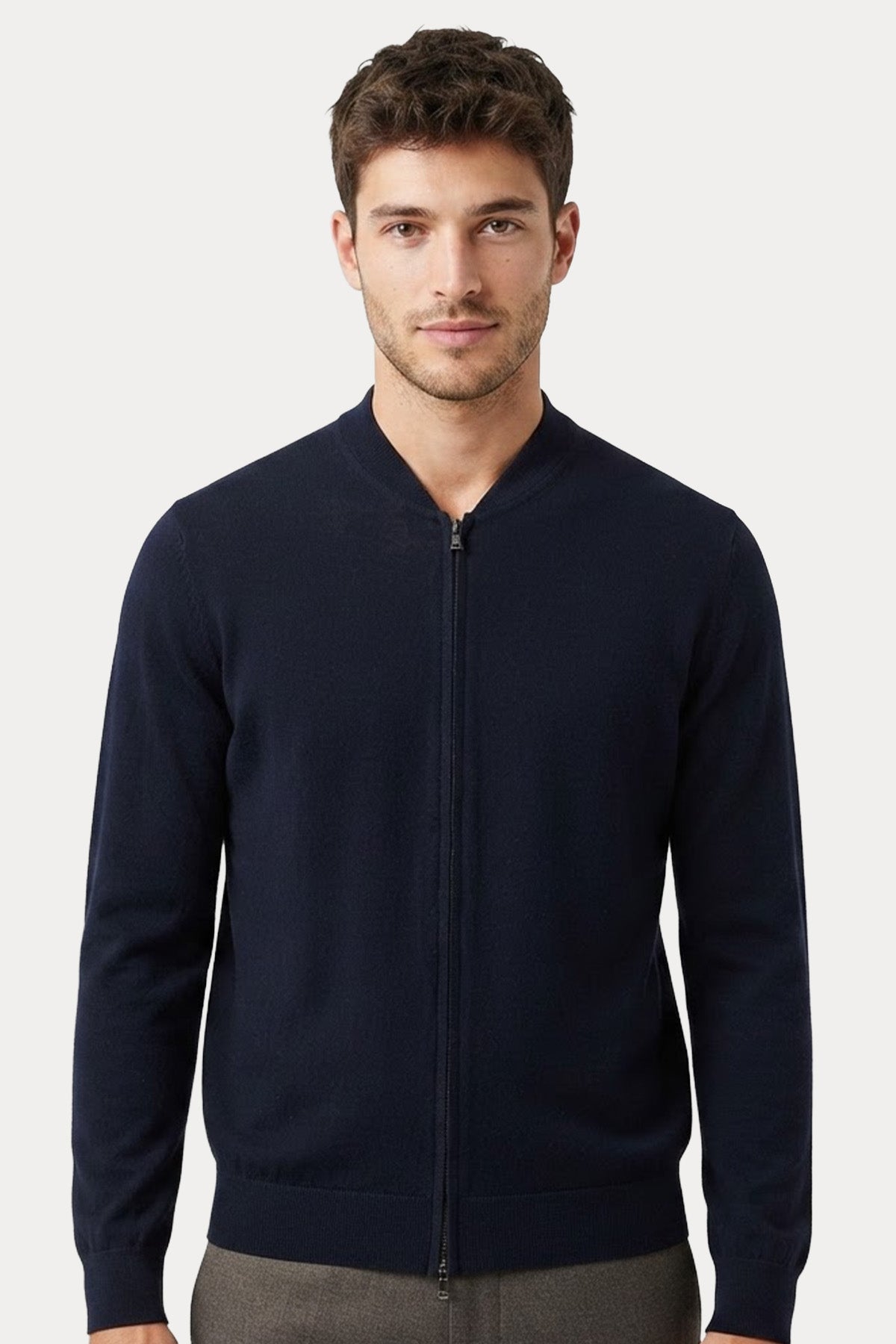 Fradi Regular Fit Dik Yaka Örgü Triko Ceket