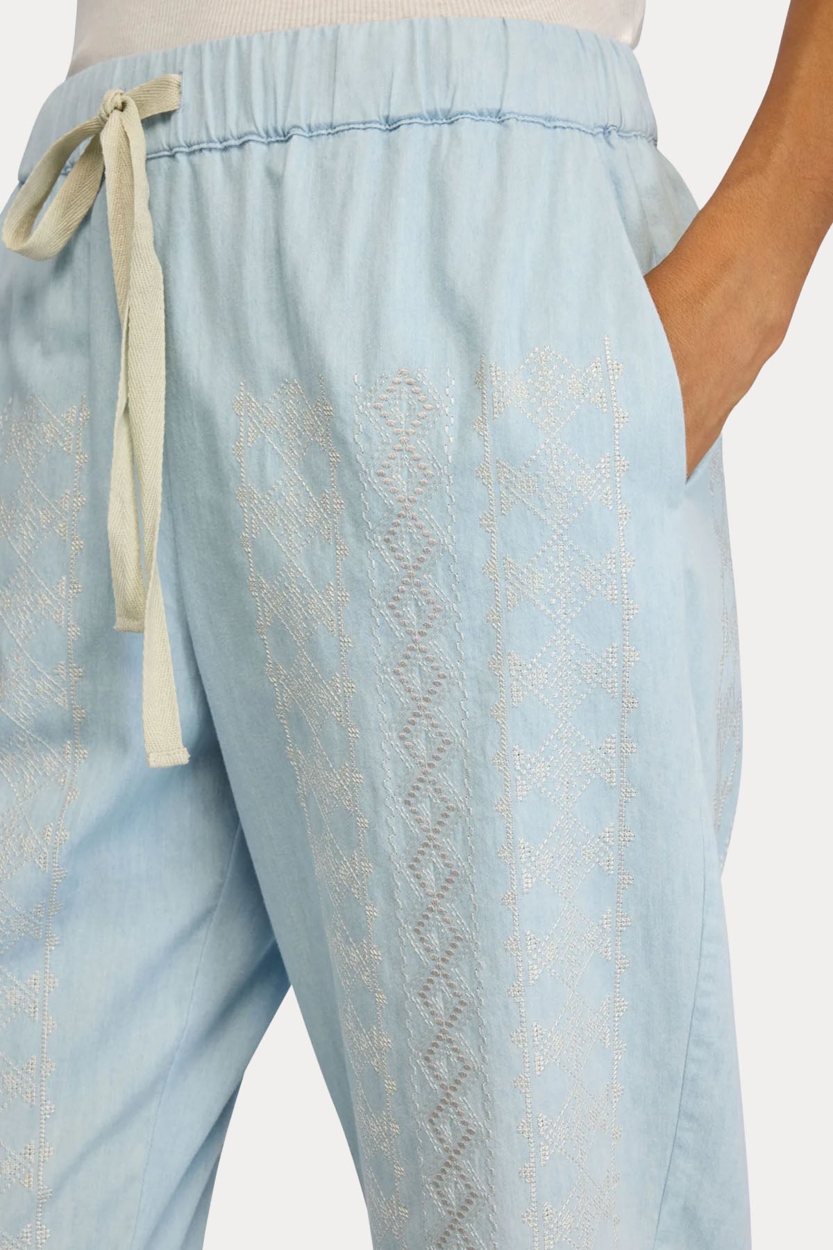 Semicouture Regular Fit Beli Lastikli Yandan Cepli Pantolon-Pantolon-Libas