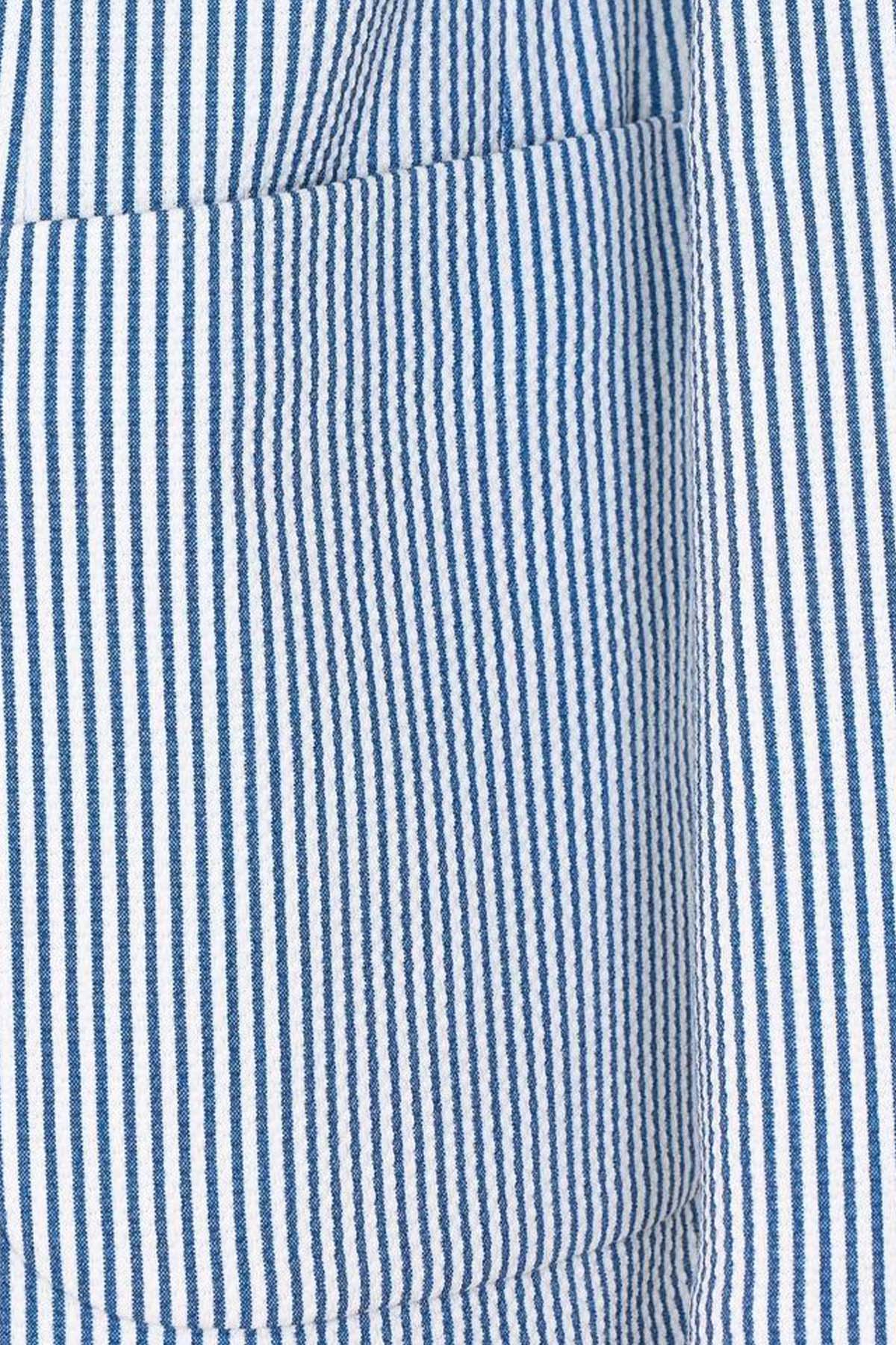 Circolo 1901 Çizgili Streç Gofre Kumaş Blazer Ceket-Ceket-Libas