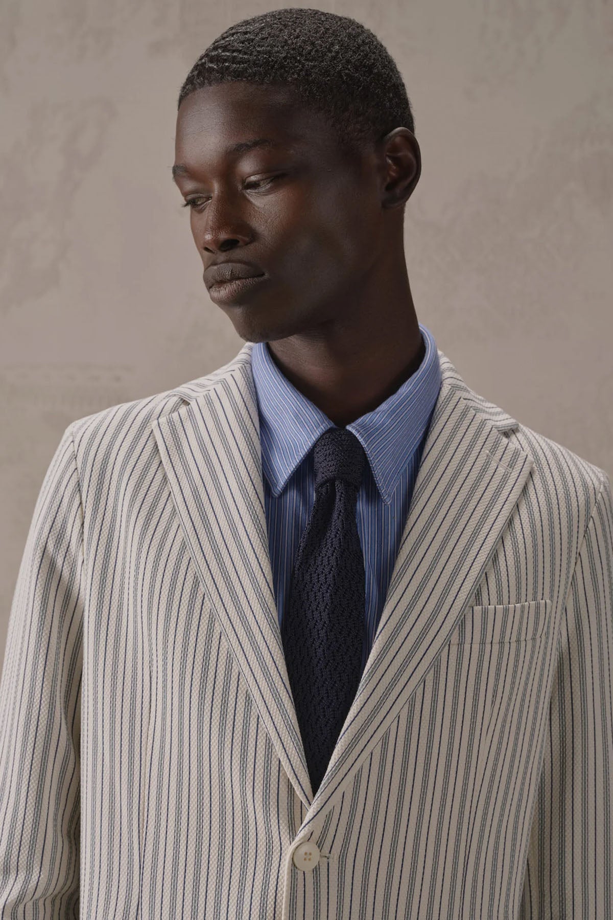 Circolo 1901 Spor Cepli Çizgili Streç Blazer Ceket