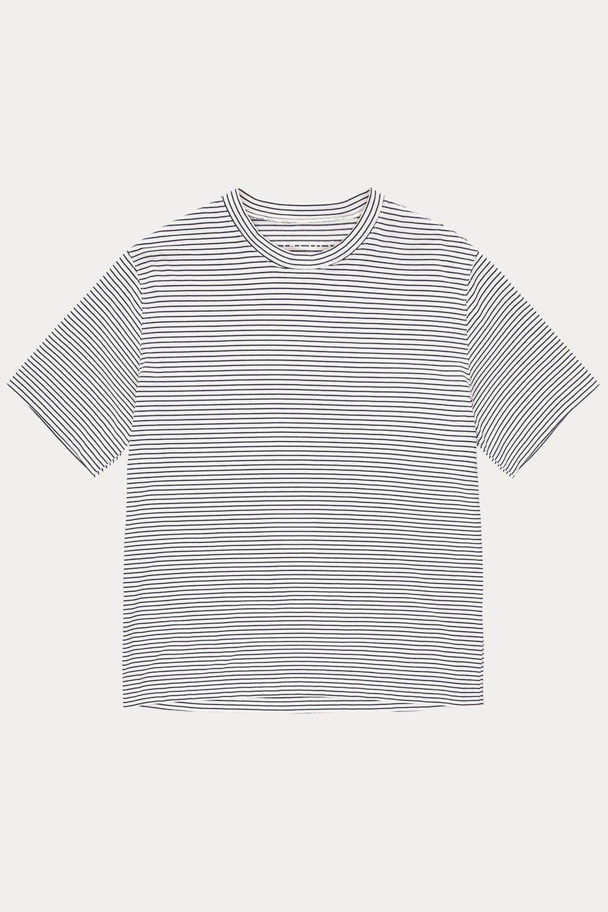 Circolo 1901 Regular Fit Yuvarlak Yaka Çizgili T-shirt-T-shirt-Libas