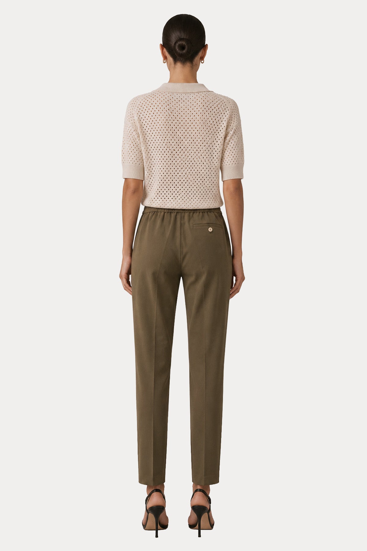 Circolo 1901 Slim Fit Beli Lastikli Streç Pantolon