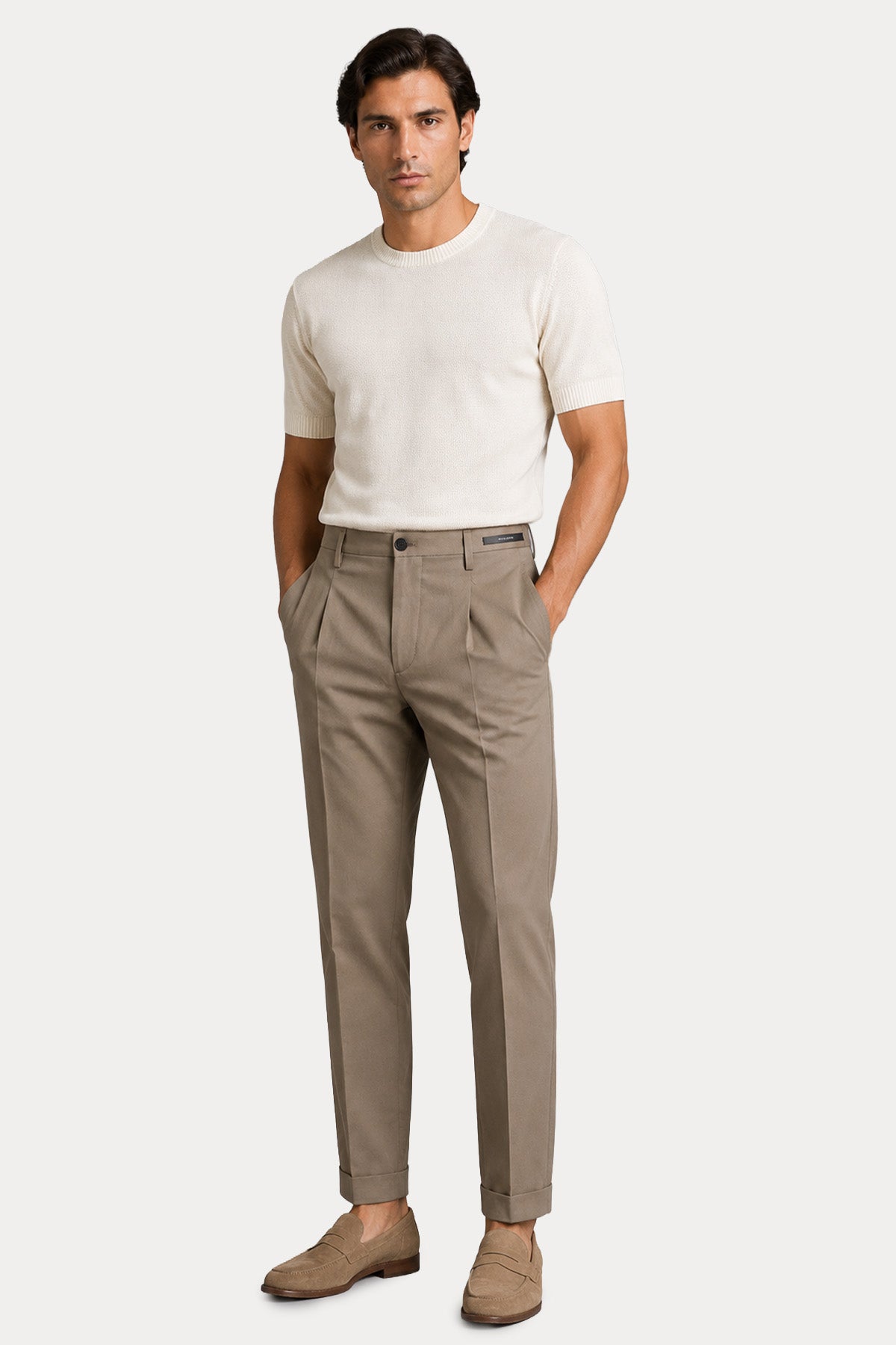 Michael Coal Relaxed Fit Tek Pile Duble Paça Pantolon