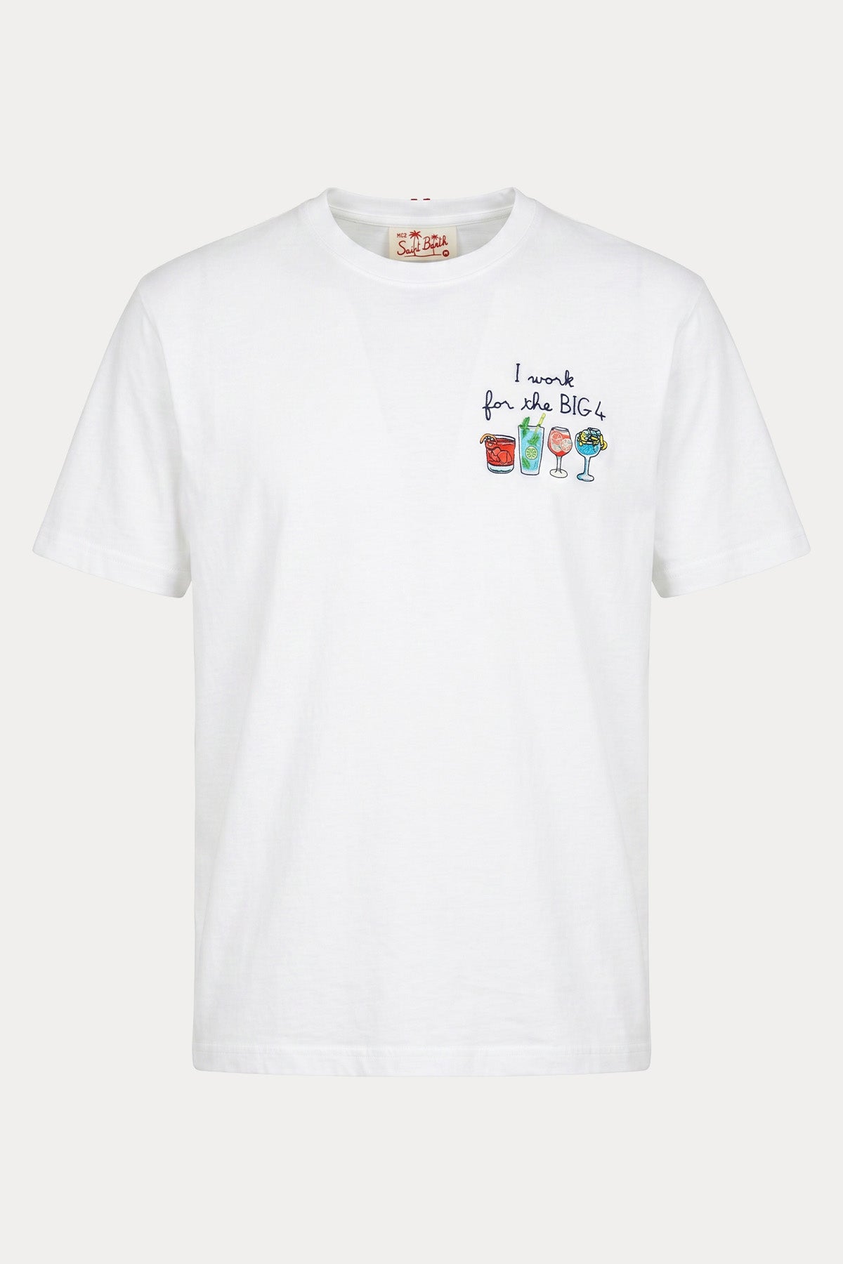 Saint Barth Regular Fit Kokteyl Temalı Logolu T-shirt