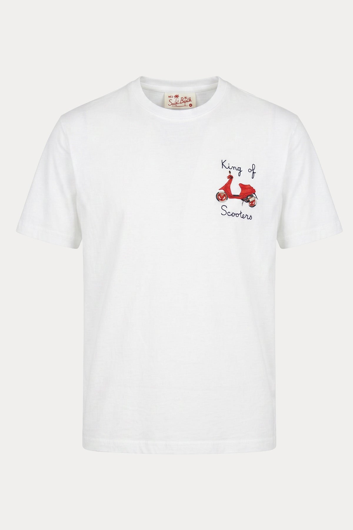 Saint Barth Regular Fit Scooter Temalı Logolu T-shirt