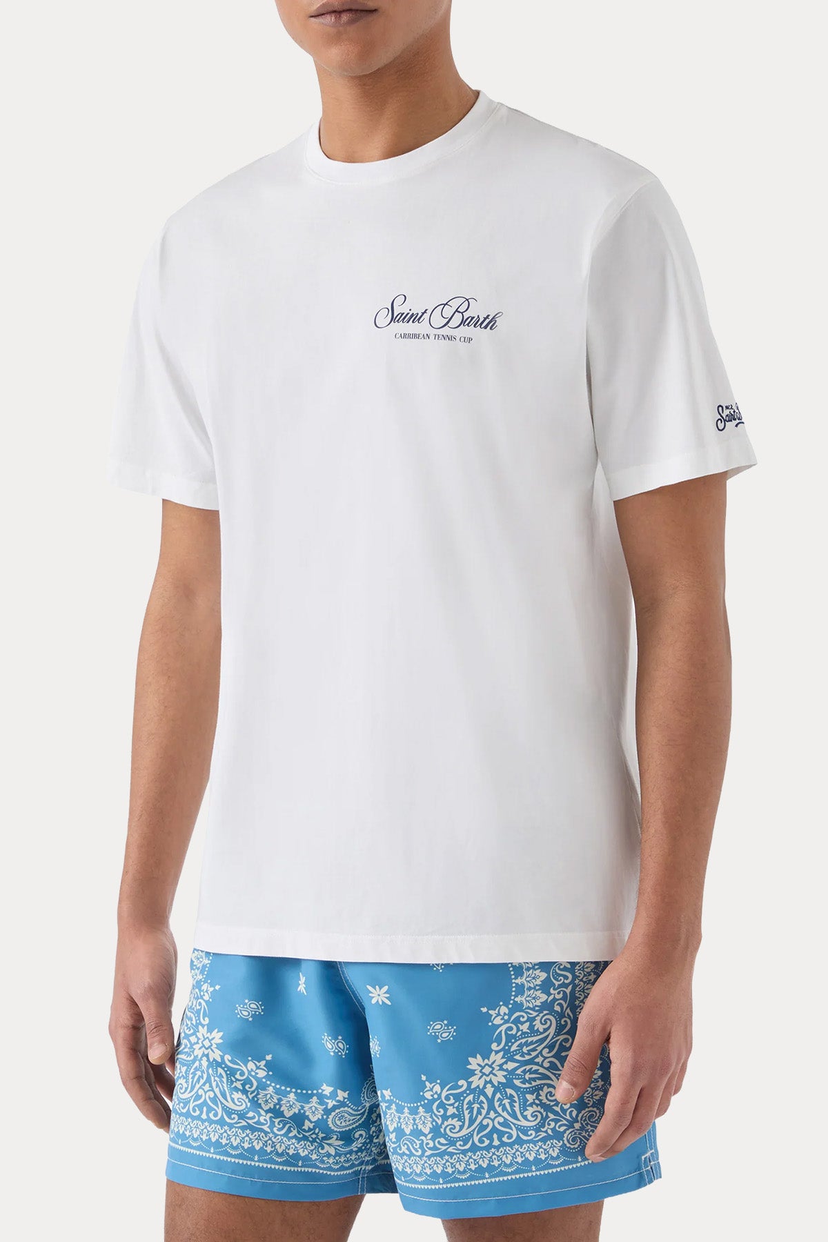 Saint Barth Regular Fit Yuvarlak Yaka Logolu T-shirt-T-shirt-Libas