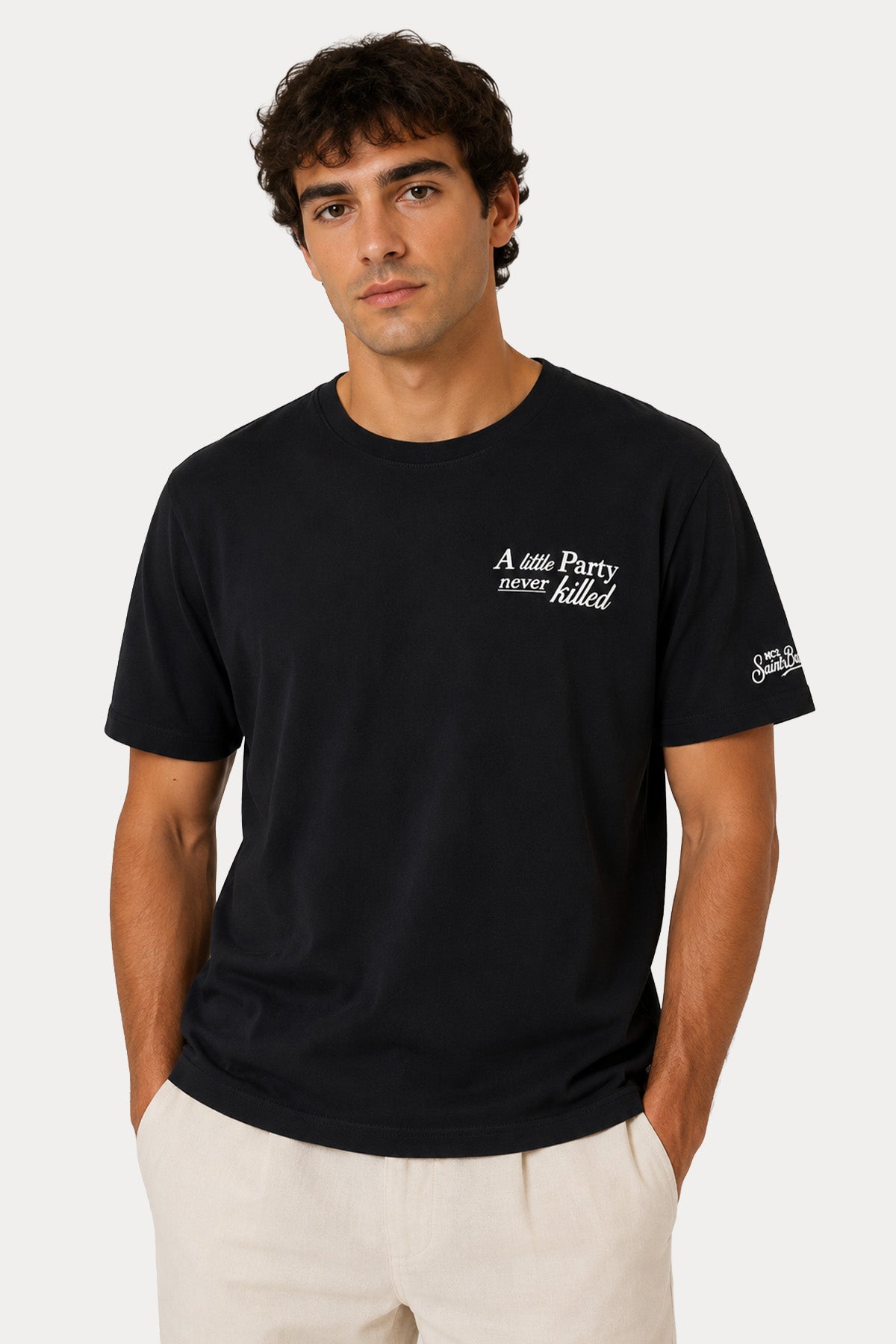 Saint Barth Regular Fit Yuvarlak Yaka Logolu T-shirt