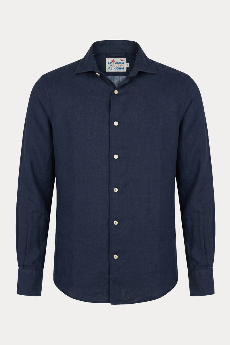 Saint Barth Regular Fit Keten Gömlek