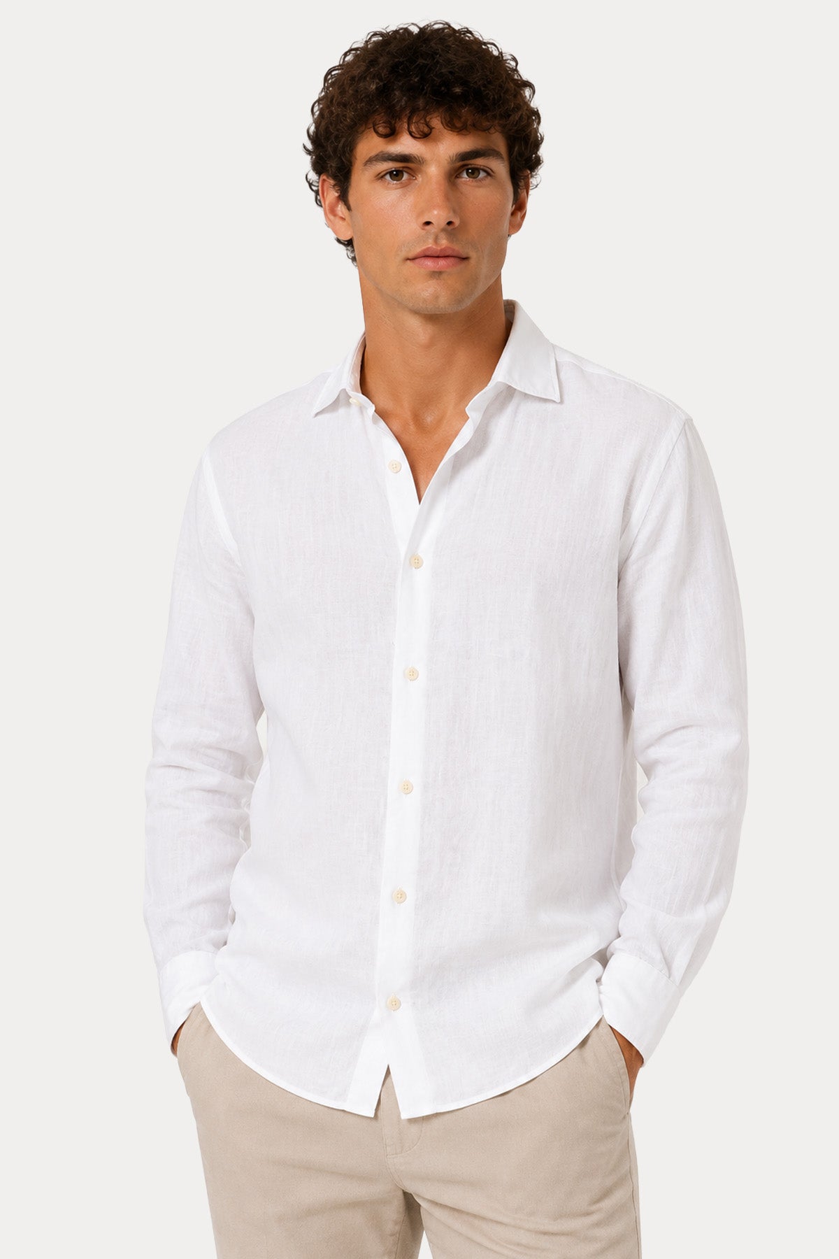 Saint Barth Regular Fit Keten Gömlek