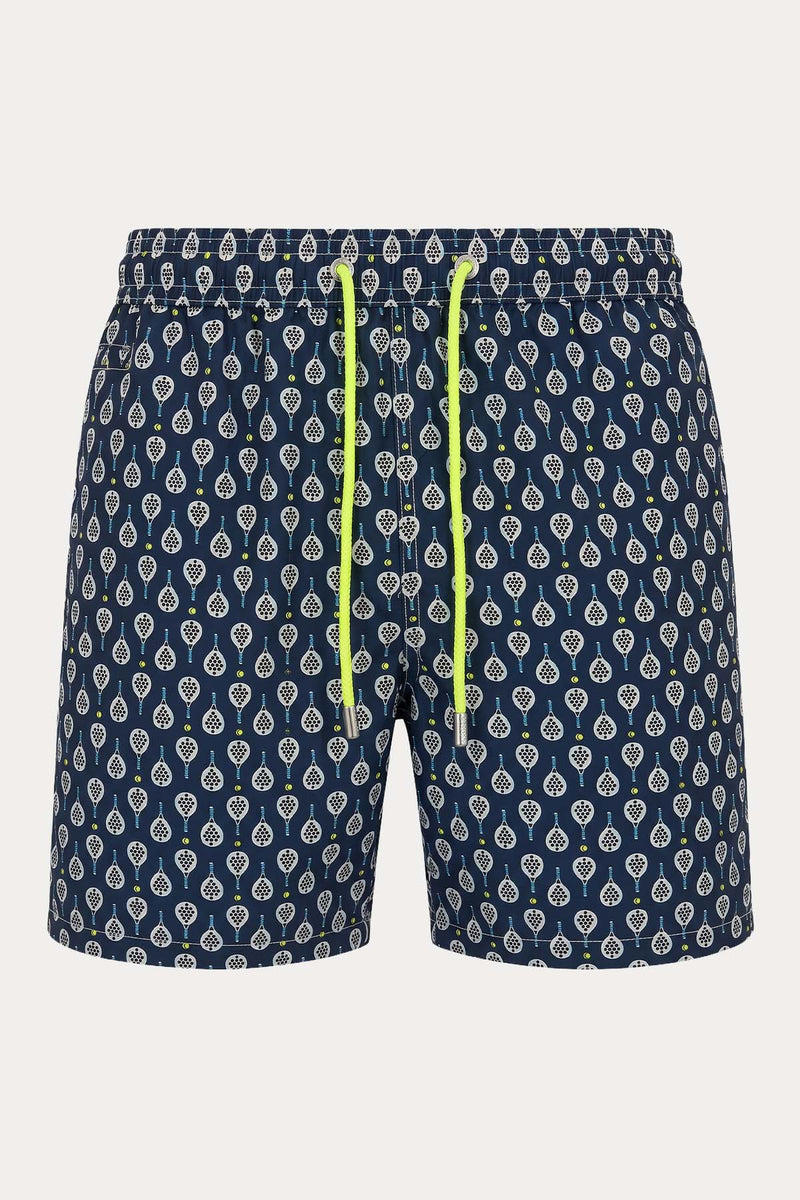Saint Barth Tenis Temalı Beli Lastikli Şort Mayo