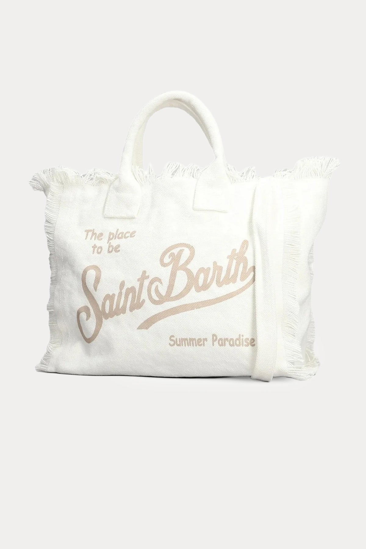 Saint Barth Medium Logolu Kanvas Çanta-Çanta-Libas