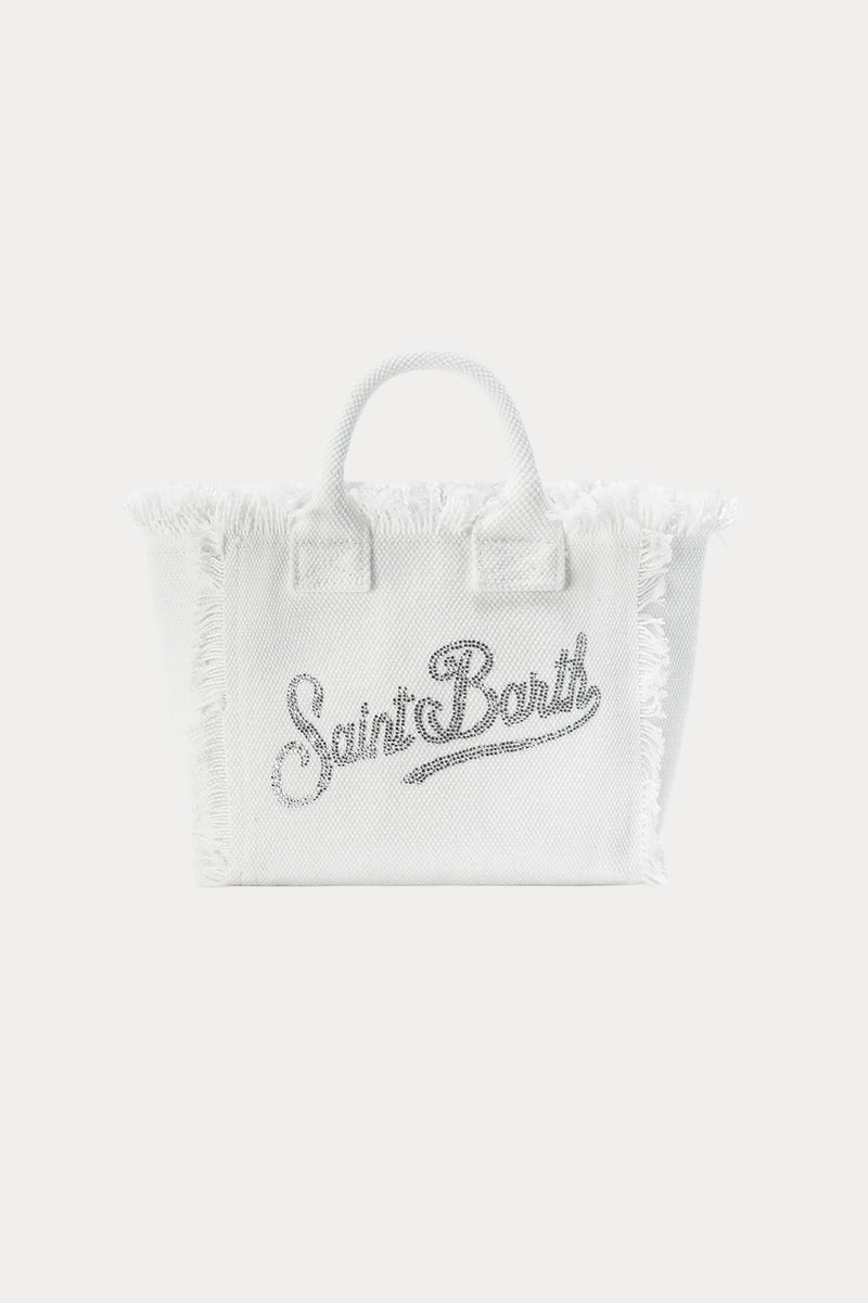 Saint Barth Mini Logolu Kanvas Çanta-Çanta-Libas
