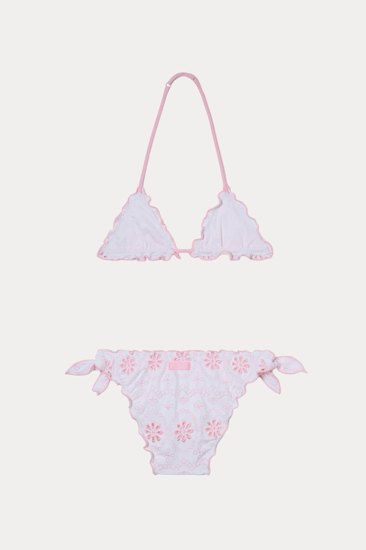 Saint Barth 2-4 Yaş Kız Çocuk Nakış Çiçek Desenli Streç Bikini-Bikini-Libas