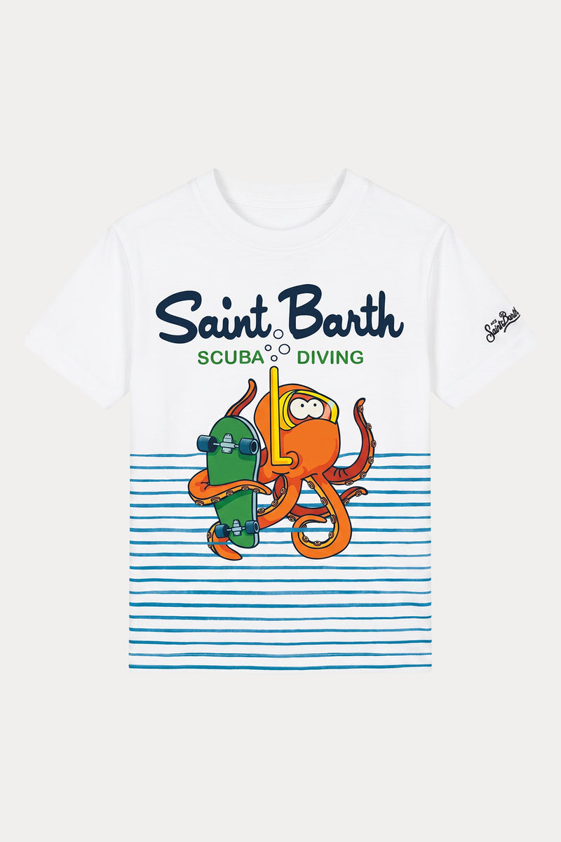 Saint Barth 4-6 Yaş Unisex Çocuk Scuba Diving Temalı T-shirt