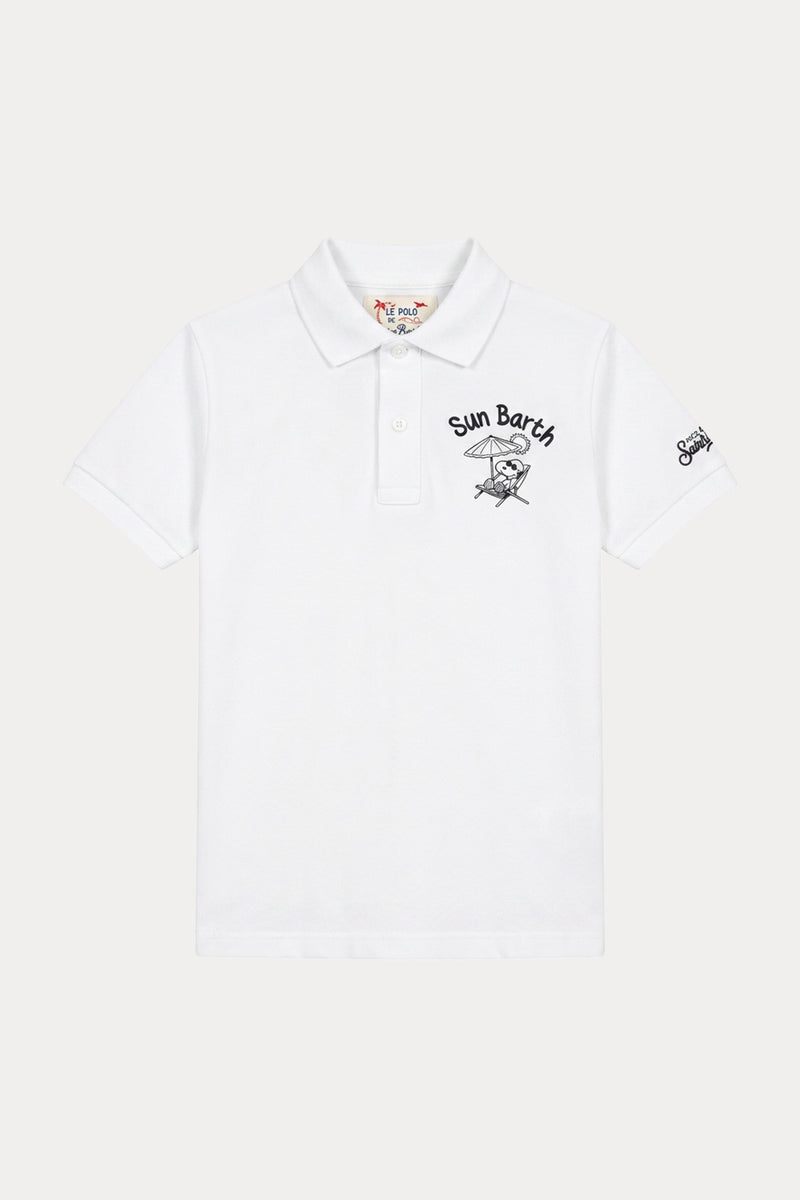 Saint Barth 10 Yaş Erkek Çocuk Polo Yaka Logolu T-shirt