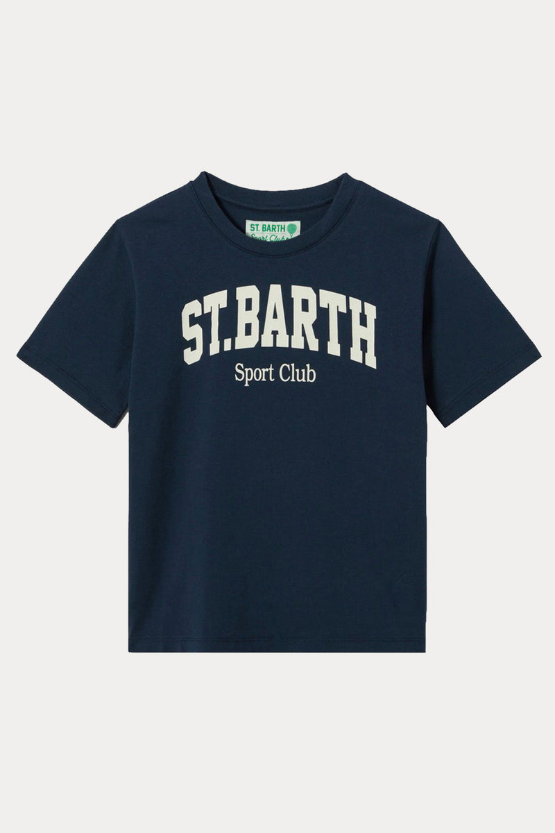 Saint Barth 10-12 Yaş Unisex Çocuk Logolu T-shirt
