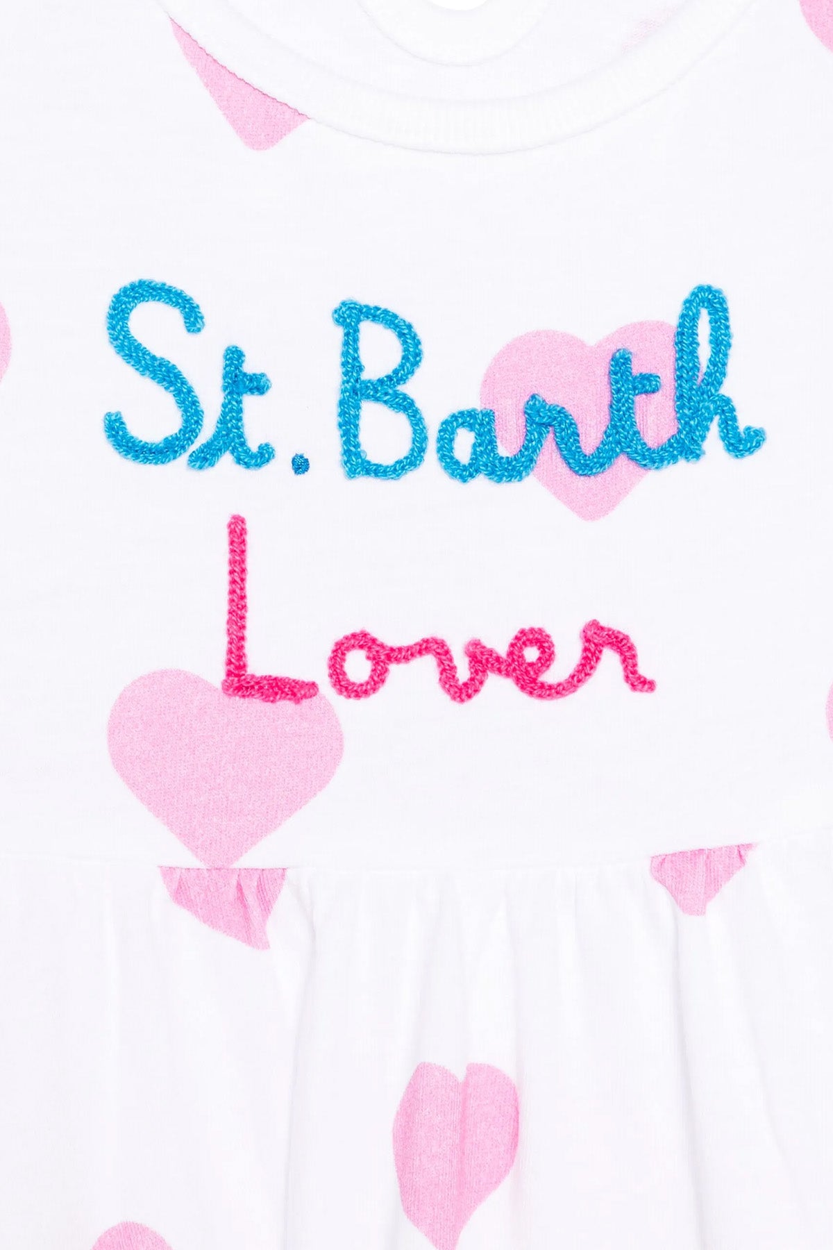 Saint Barth 2-4 Yaş Kız Çocuk Kalp Temalı Logolu Elbise