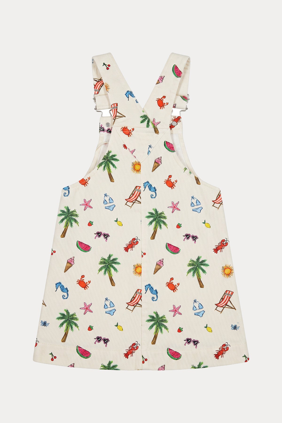 Saint Barth 6 Yaş Kız Çocuk Summer Temalı Denim Elbise