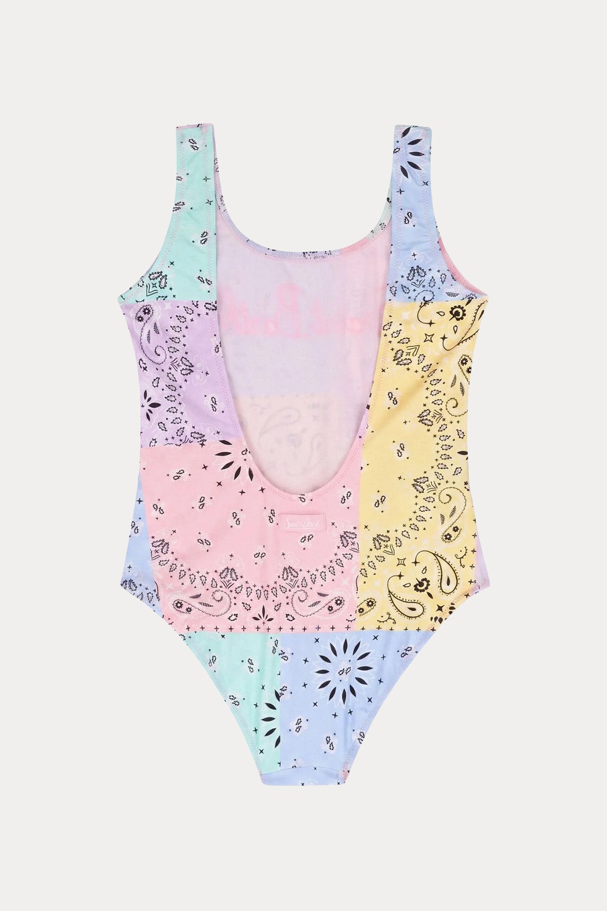 Saint Barth 10 Yaş Kız Çocuk Bandana Desenli Streç Mayo