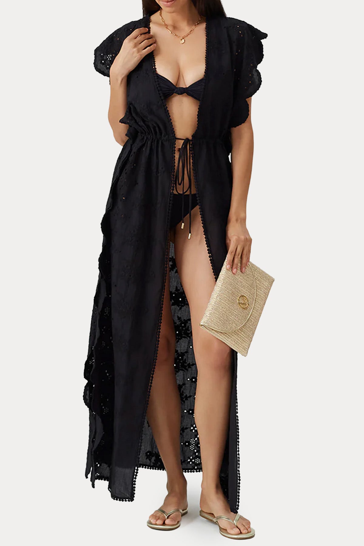 Melissa Odabash Talitha Nakış Desenli Kaftan