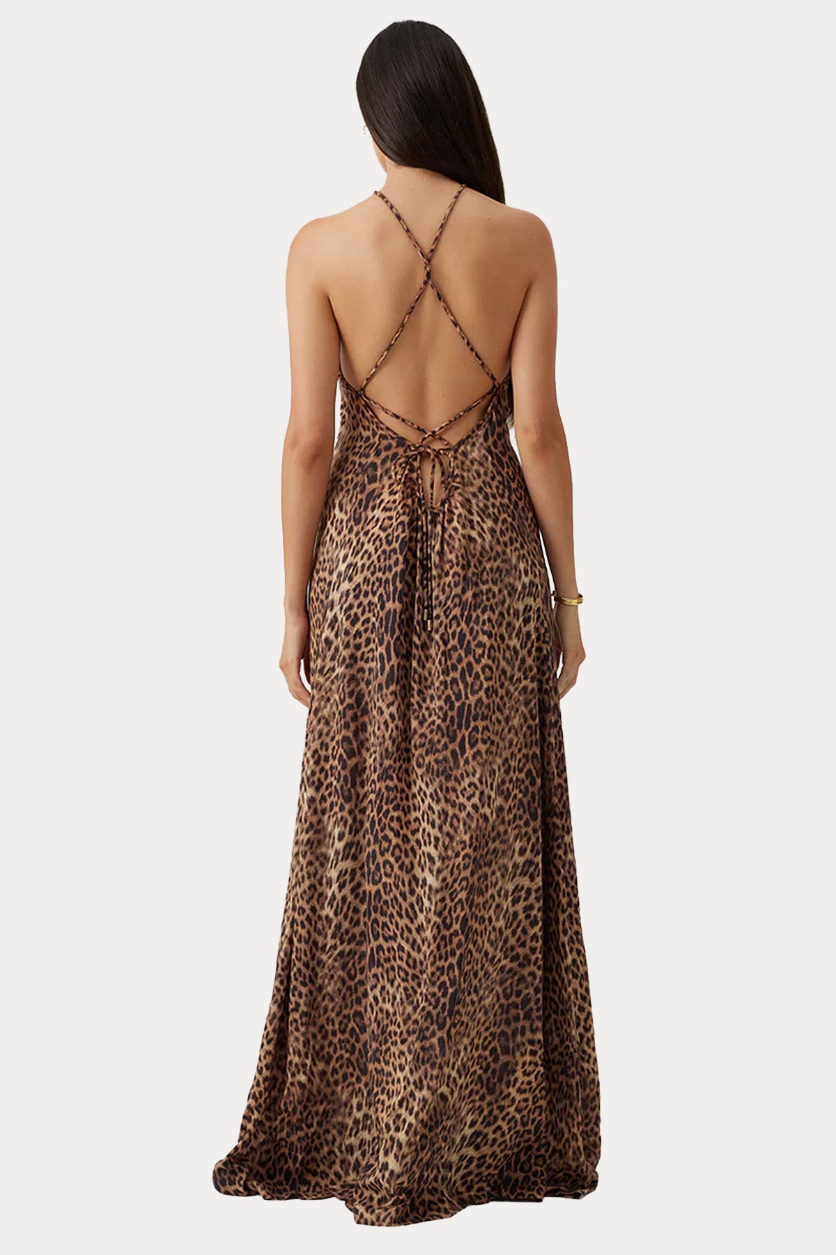Melissa Odabash Sage Leopar Desenli Maxi Elbise